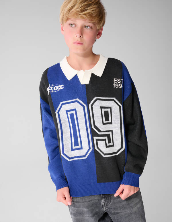 Sportlicher Strickpullover Dunkelblau SHOEBY BOYS