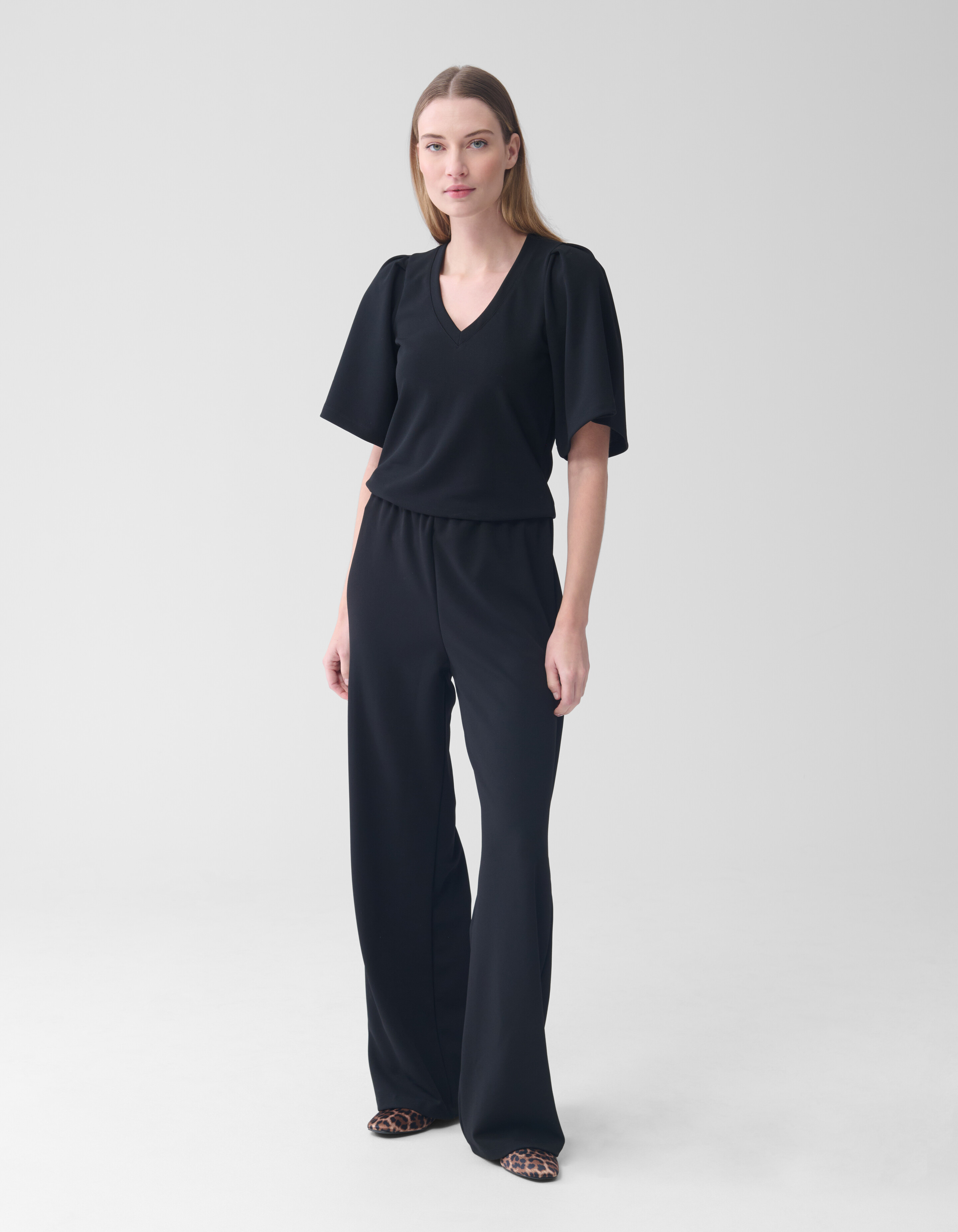 Basic-Hose mit weitem Bein Schwarz SHOEBY WOMEN