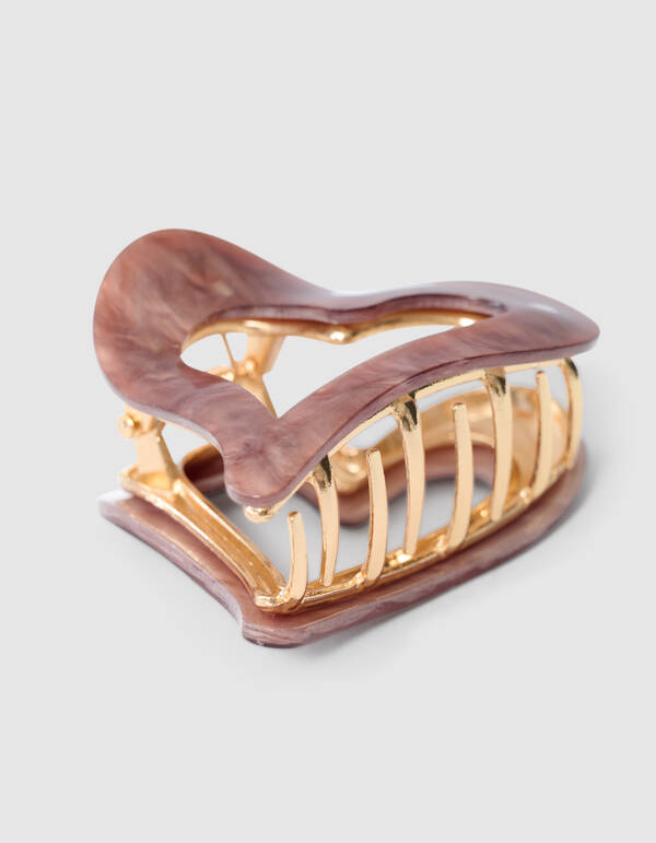 Herz Haarclip Lichtbraun SHOEBY ACCESSOIRES