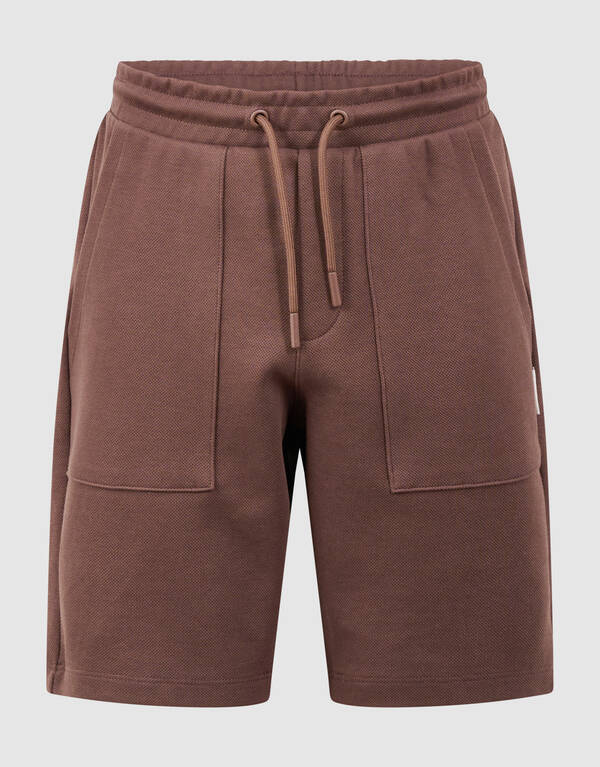 Piqu&eacute;-Short Dunkelbraun SHOEBY BOYS