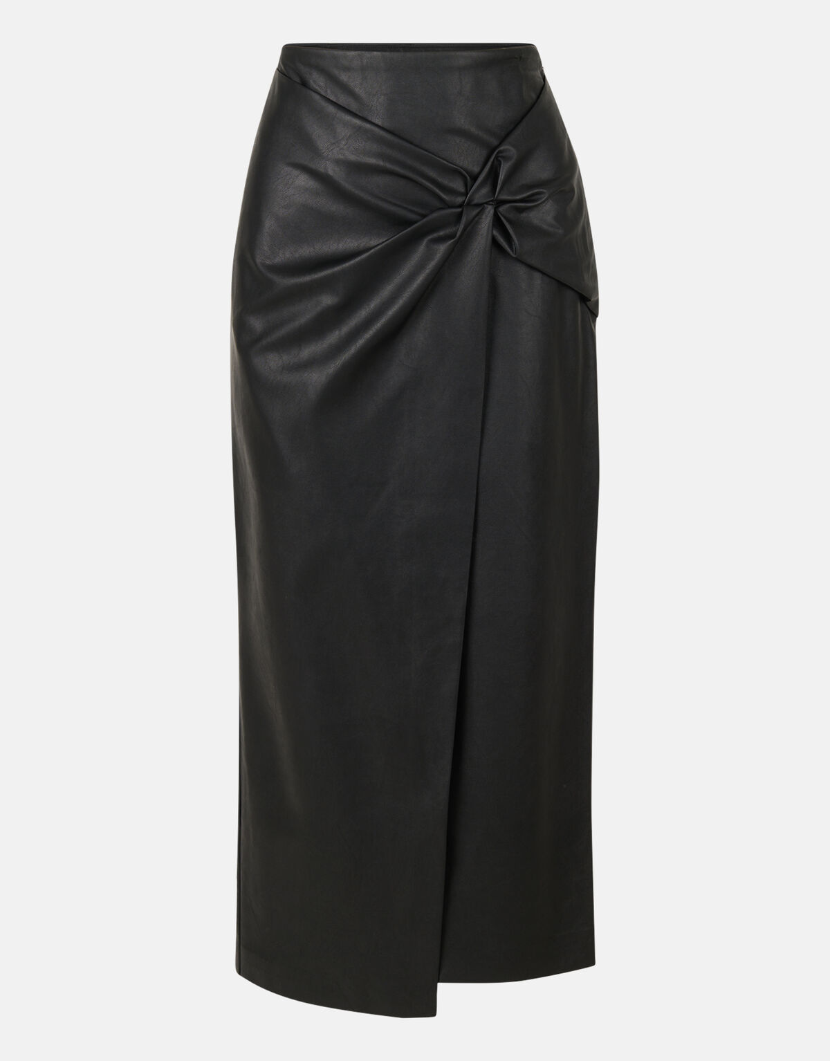 Midirock aus veganem Leder Schwarz By Mieke SHOEBY WOMEN