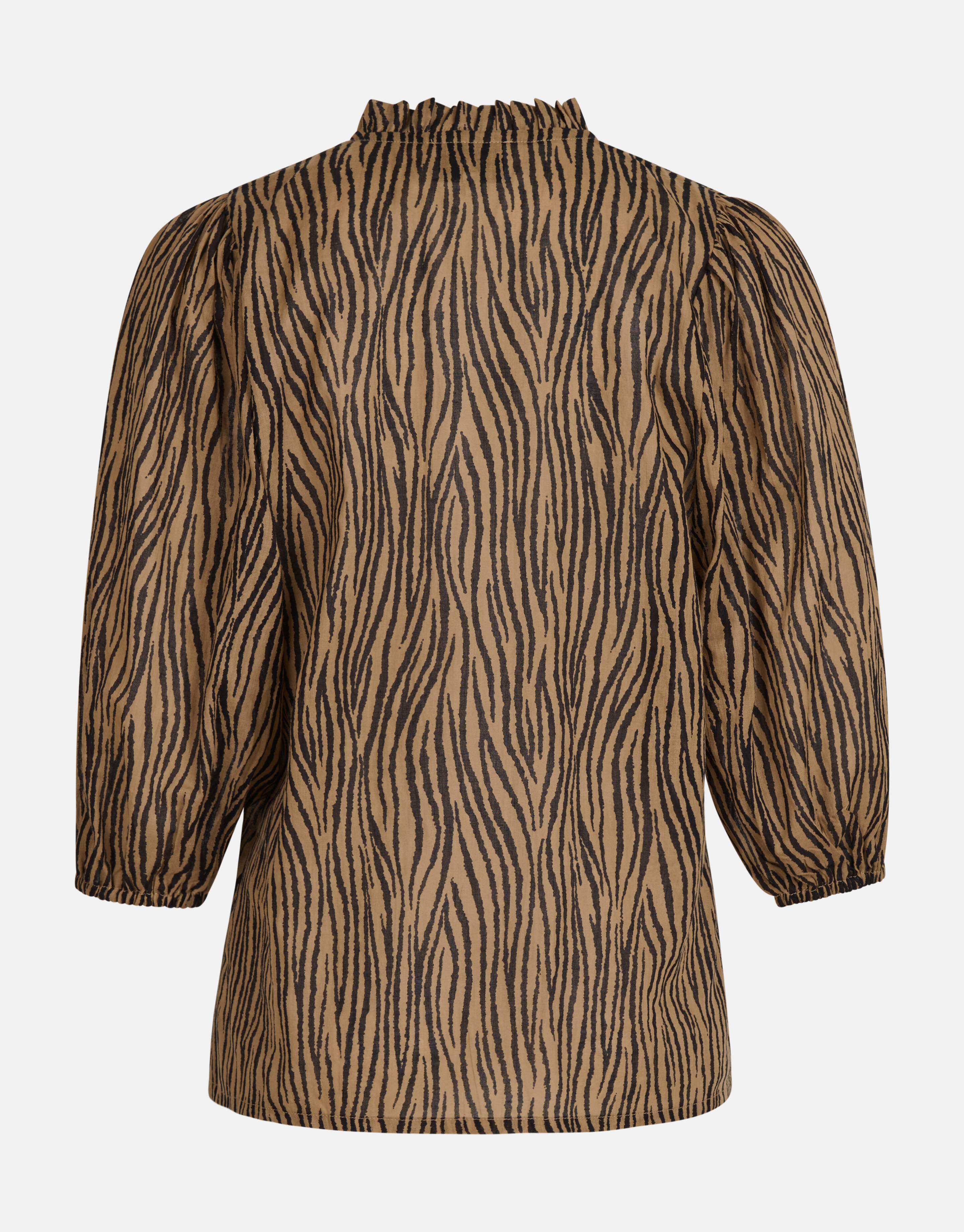 Zebra-Voile-Bluse Braun SHOEBY WOMEN