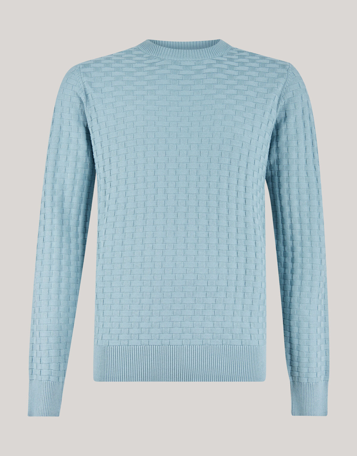 Struktur Pullover Hellgrau SHOEBY MEN