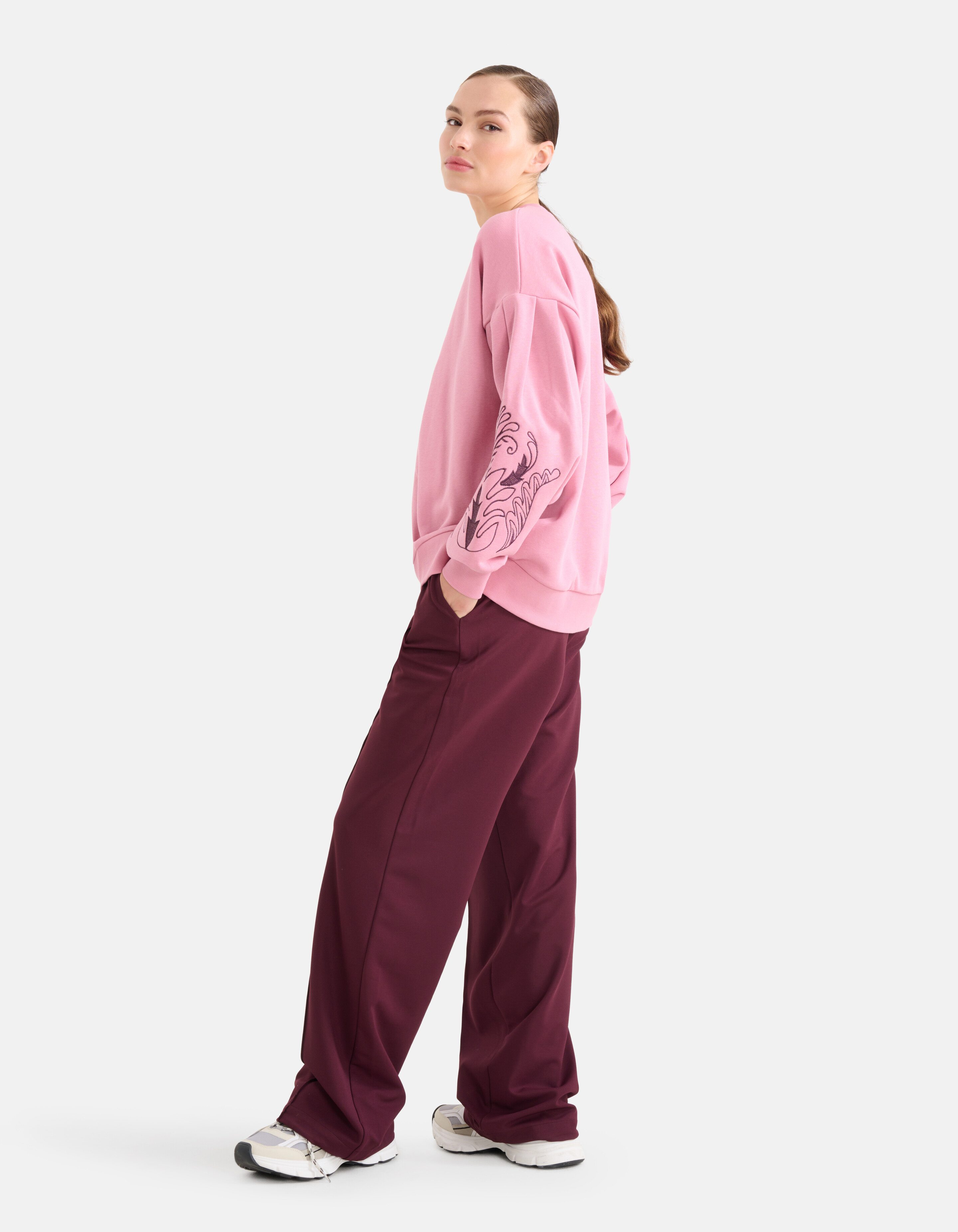 Pullover mit Stickerei Rosa SHOEBY WOMEN
