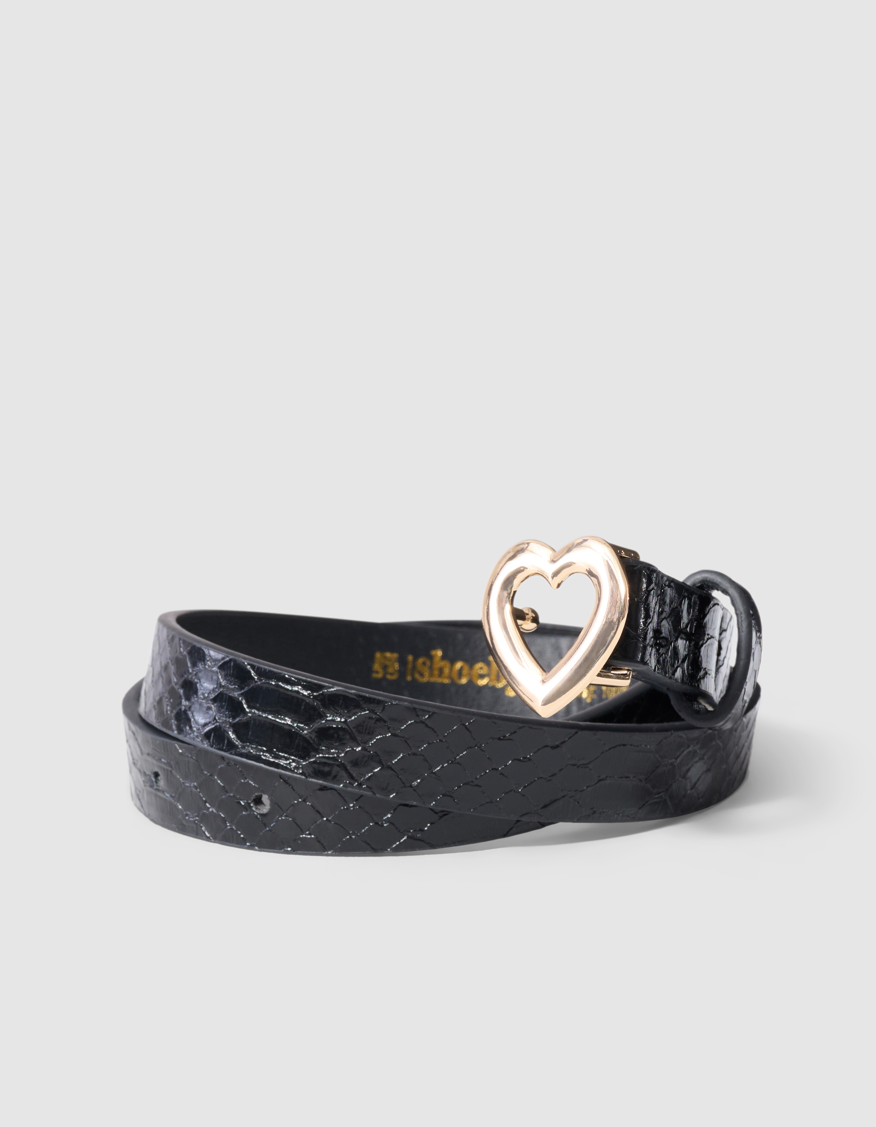 G&uuml;rtel mit Schlangenmuster Schwarz SHOEBY ACCESSOIRES