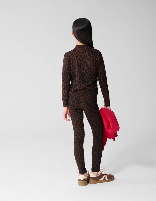 Leopard-Langarmshirt Braun SHOEBY GIRLS