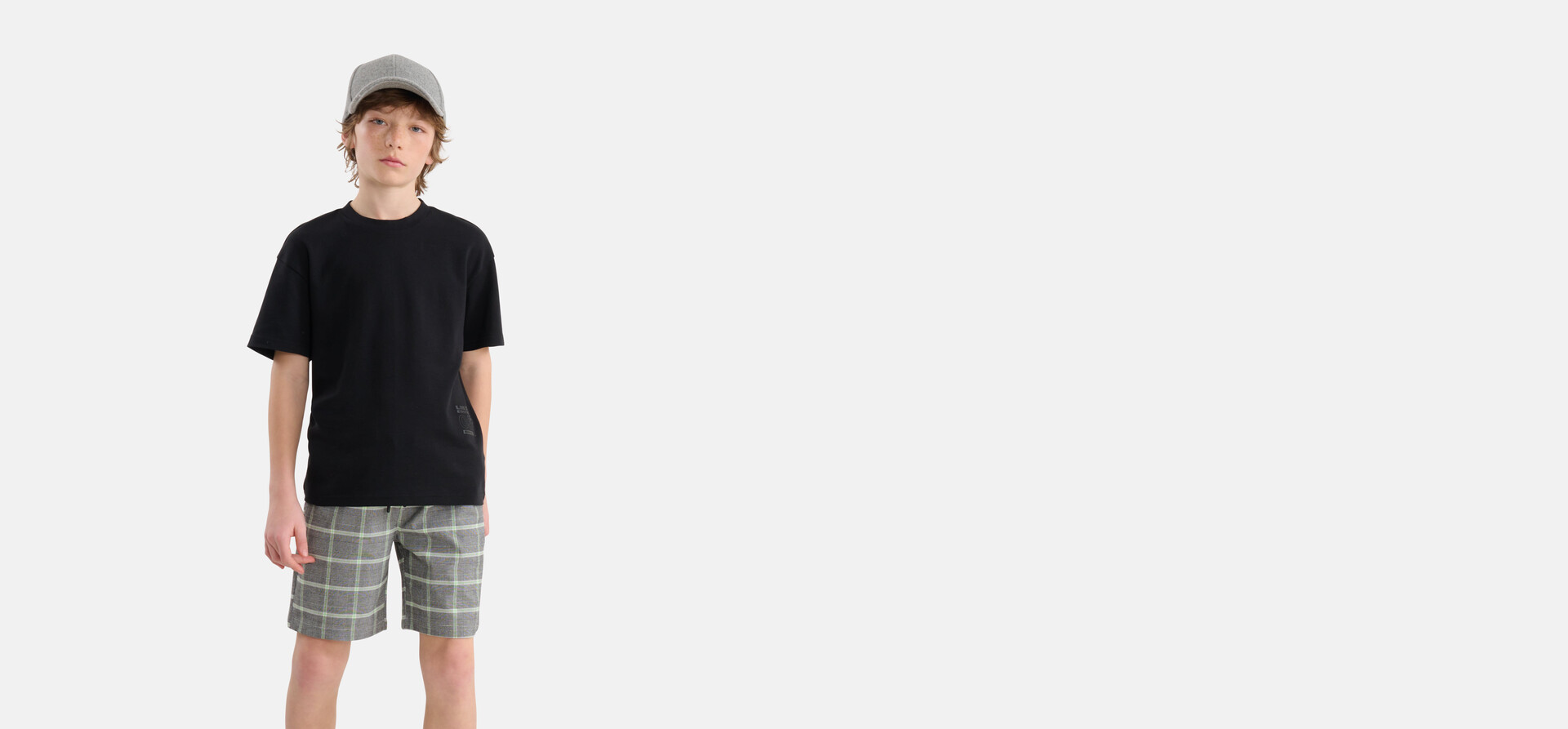 Schweres Basic-T-Shirt Schwarz SHOEBY BOYS