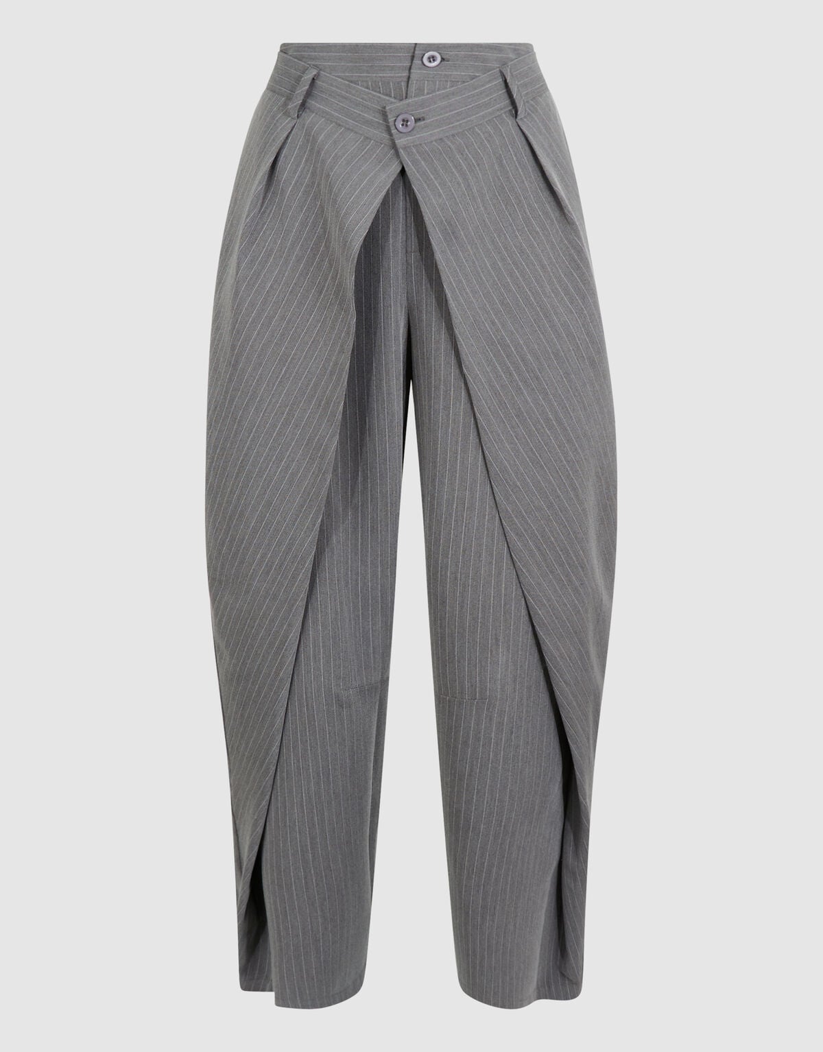 Nadelstreifen-Faltenhose Dunkelgrau SHOEBY WOMEN