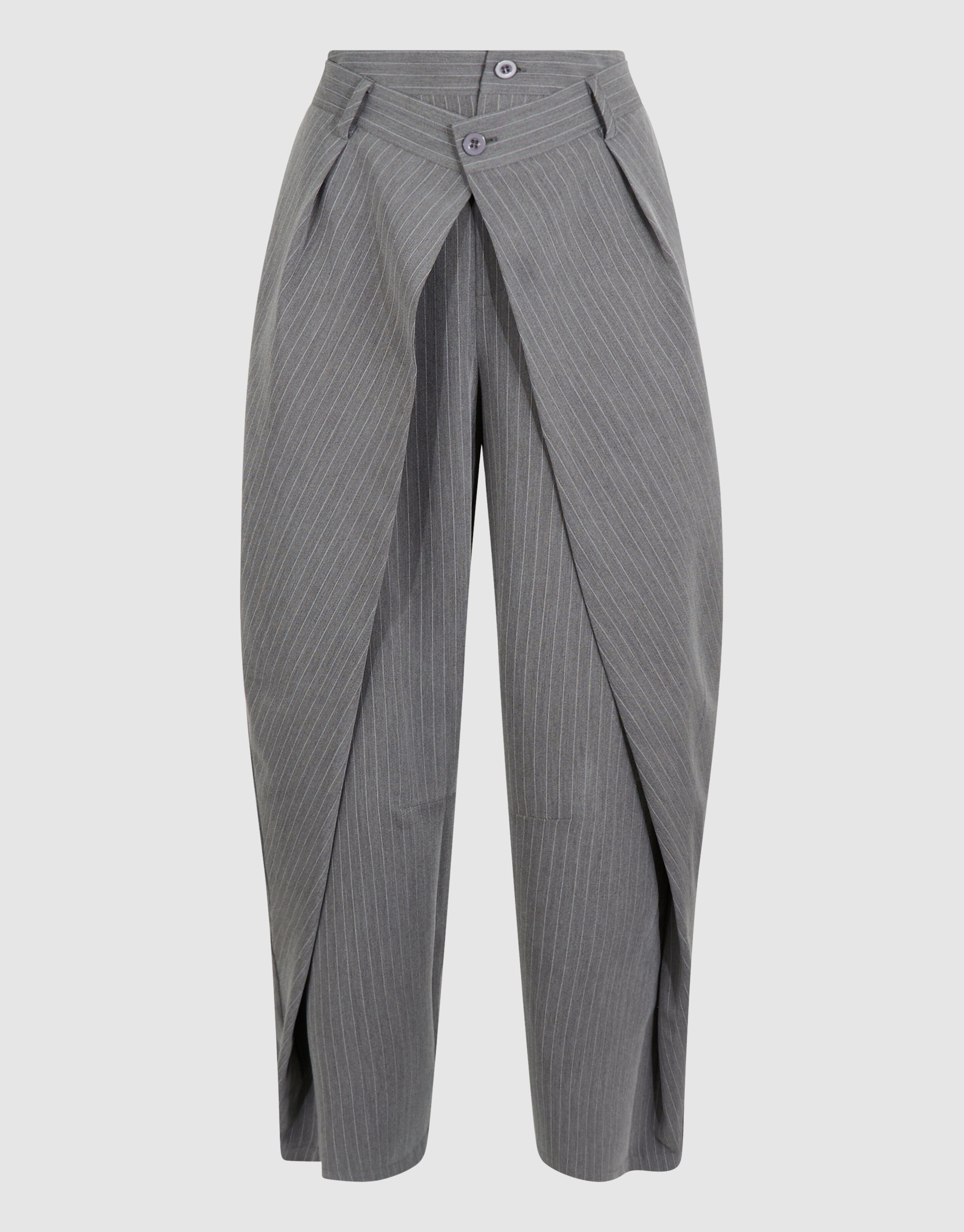 Nadelstreifen-Faltenhose Dunkelgrau SHOEBY WOMEN