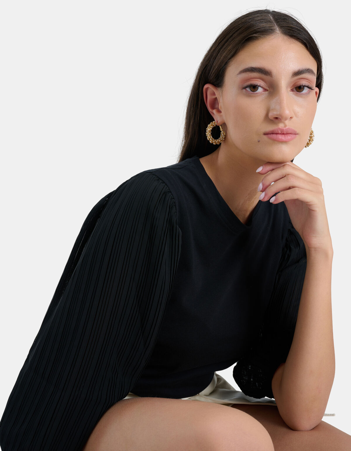 Plissiertes T-Shirt EKSEPT