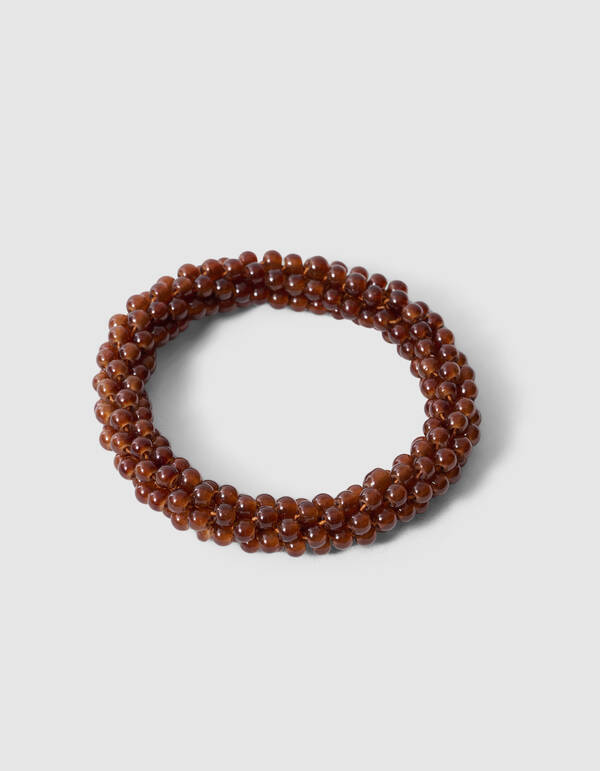 Perlen-Haargummi Dunkelbraun SHOEBY ACCESSOIRES