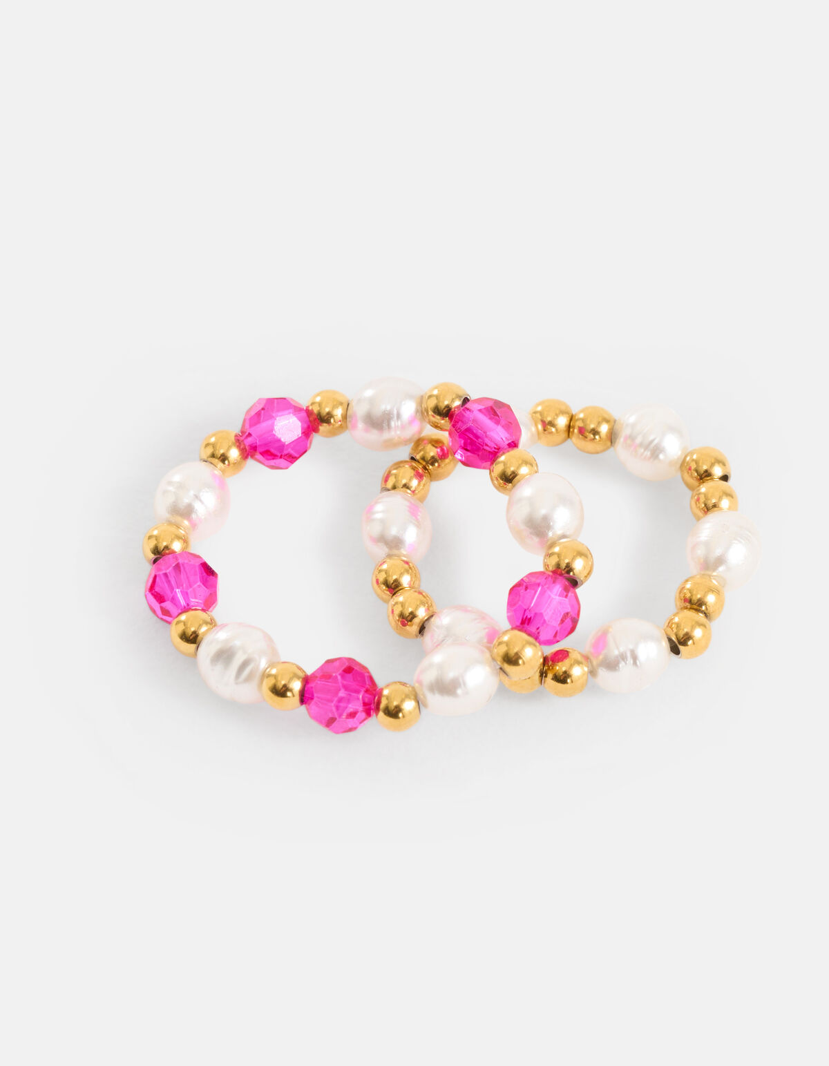 Perlenring-Set Rosa SHOEBY ACCESSOIRES