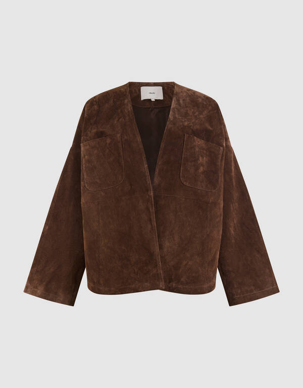 Entspannter Schnitt Wildlederjacke Braun von Mieke SHOEBY WOMEN