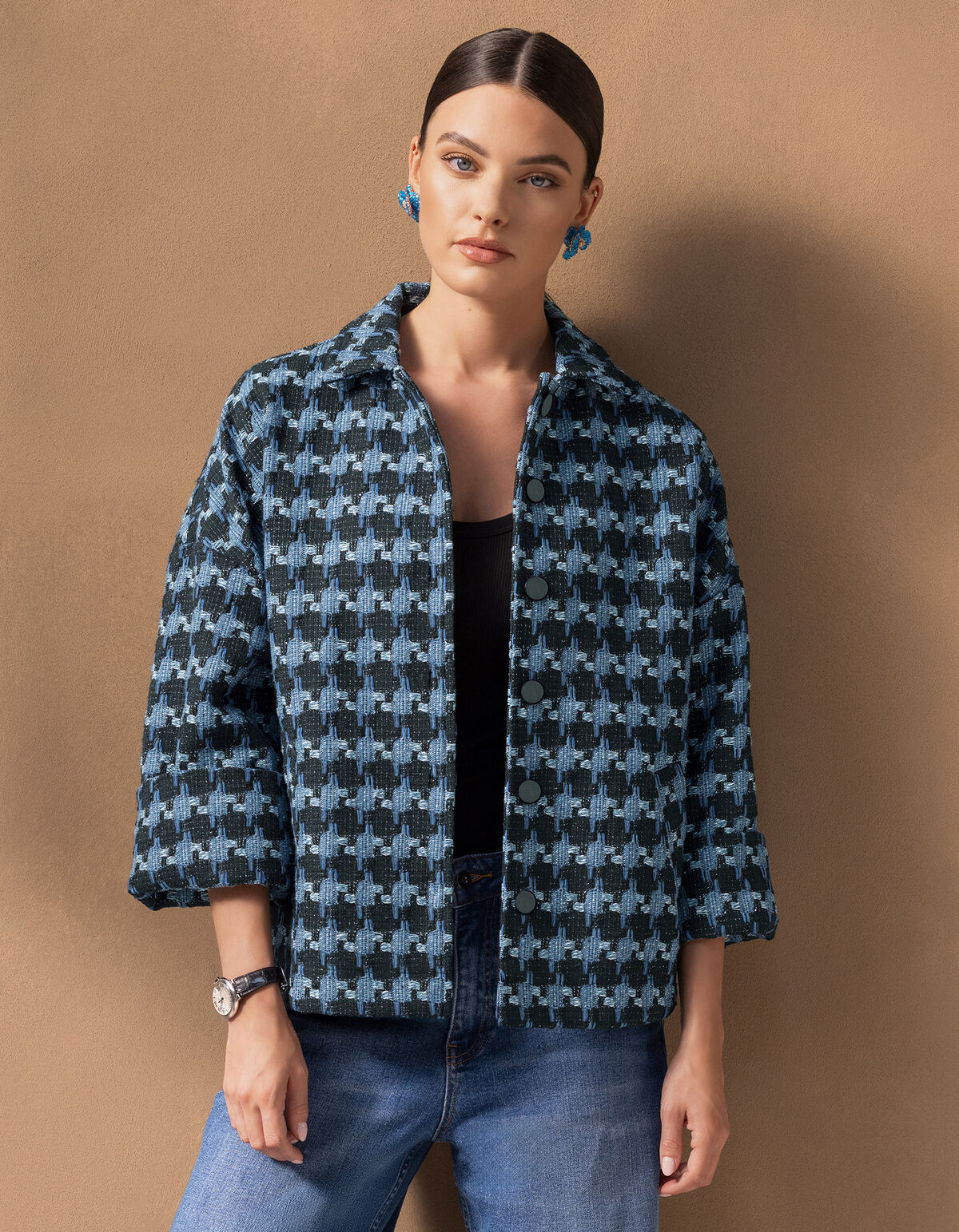 Jacquard-Jacke Blau von Mieke SHOEBY WOMEN