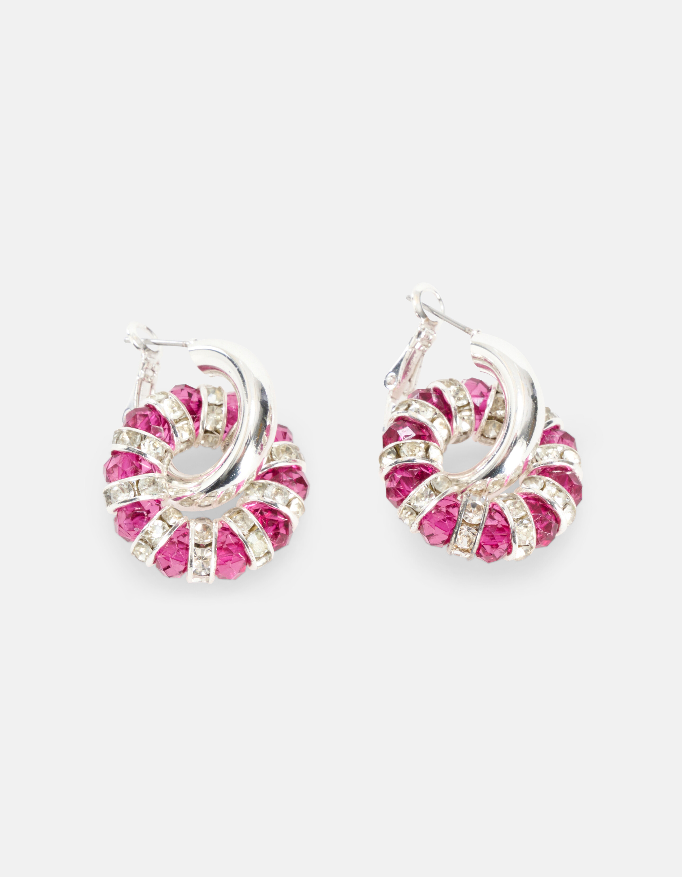 Silberne Ohrringe mit Strasssteinen SHOEBY ACCESSOIRES