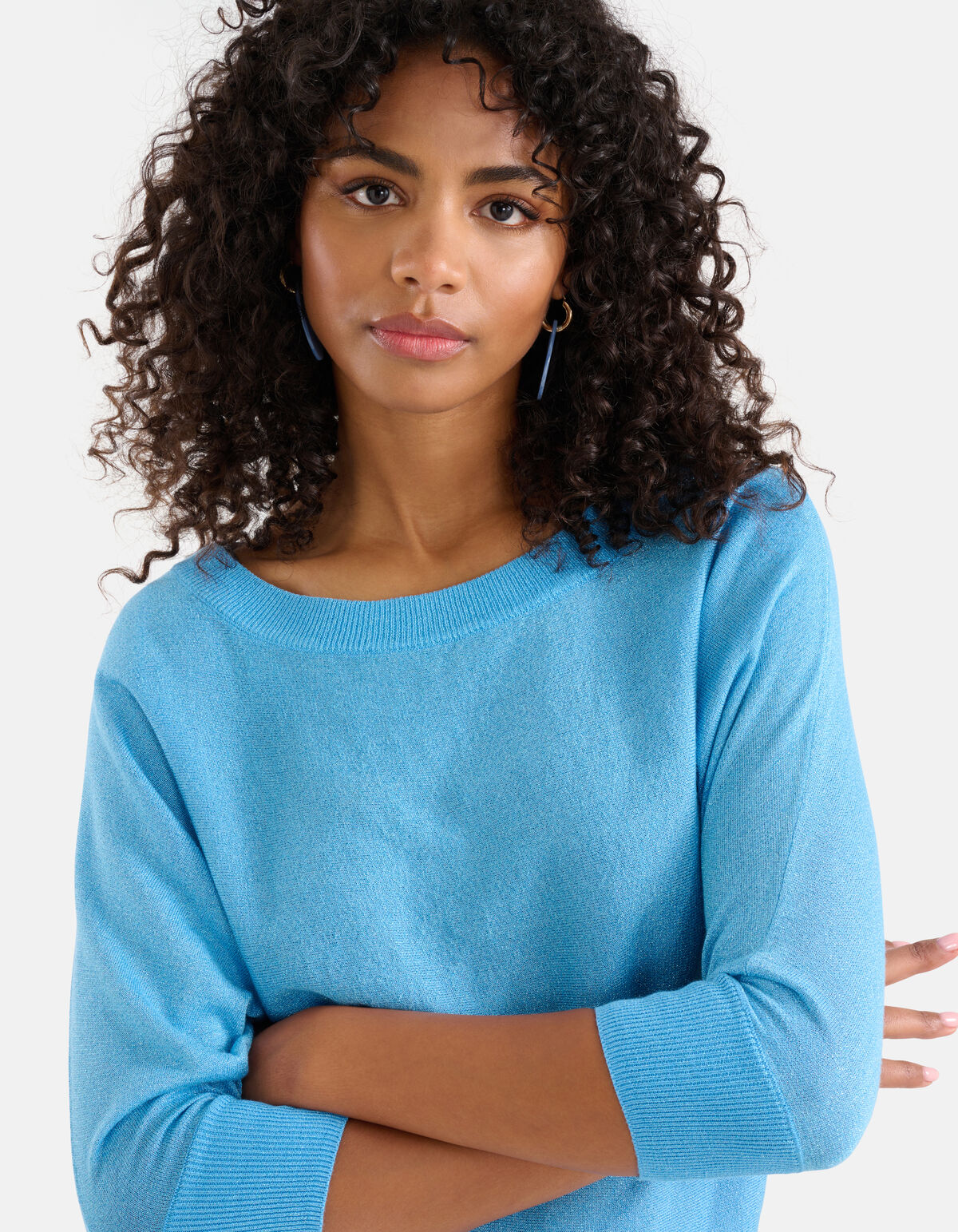 Glitter Vleermuizen Trui Blauw SHOEBY WOMEN