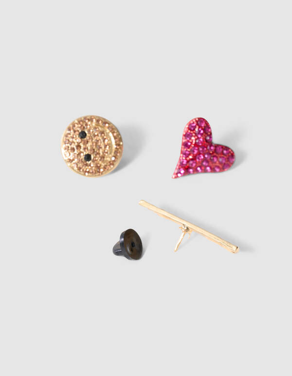 Smile Broche Set Goud SHOEBY ACCESSOIRES