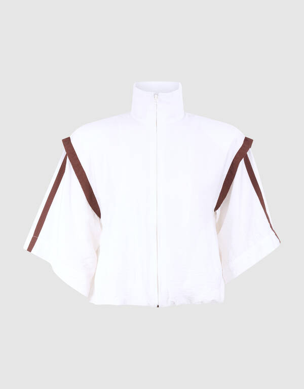 Sportliche Trainingsjacke in gebrochenem Wei&szlig; SHOEBY WOMEN