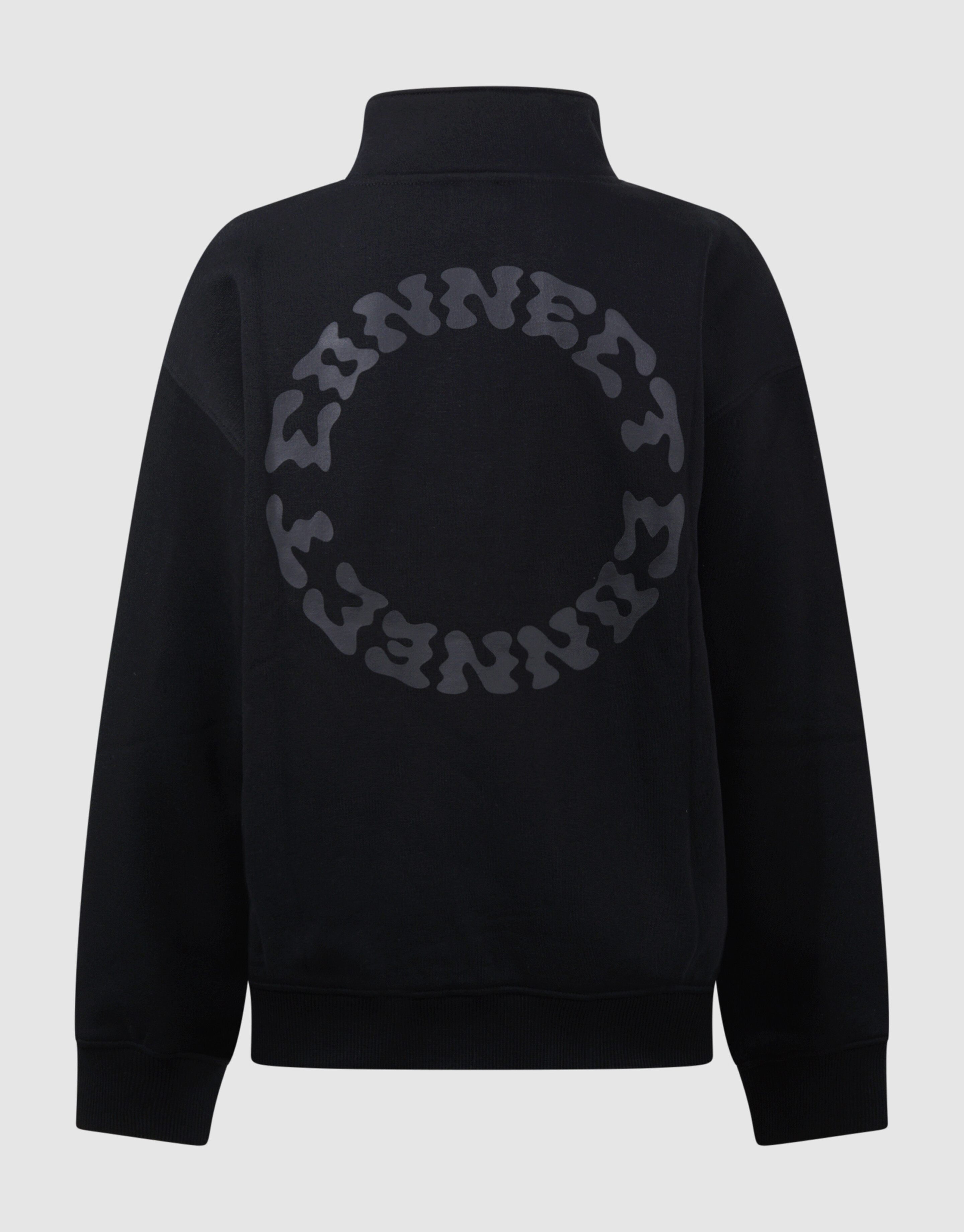 Schwarzer Pullover mit halbem Rei&szlig;verschluss SHOEBY BOYS