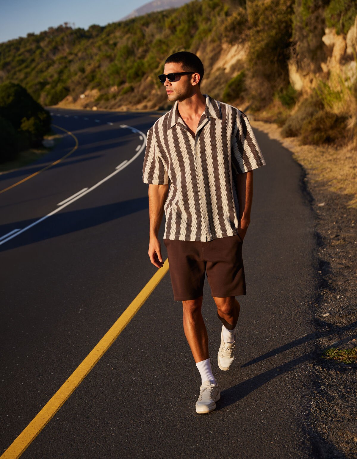 Locker sitzendes H&auml;kel-Overshirt SHOEBY MEN