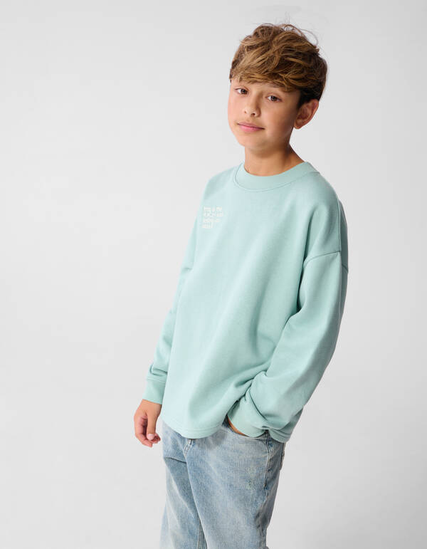 Logo Sweatshirt Hellgr&uuml;n SHOEBY BOYS