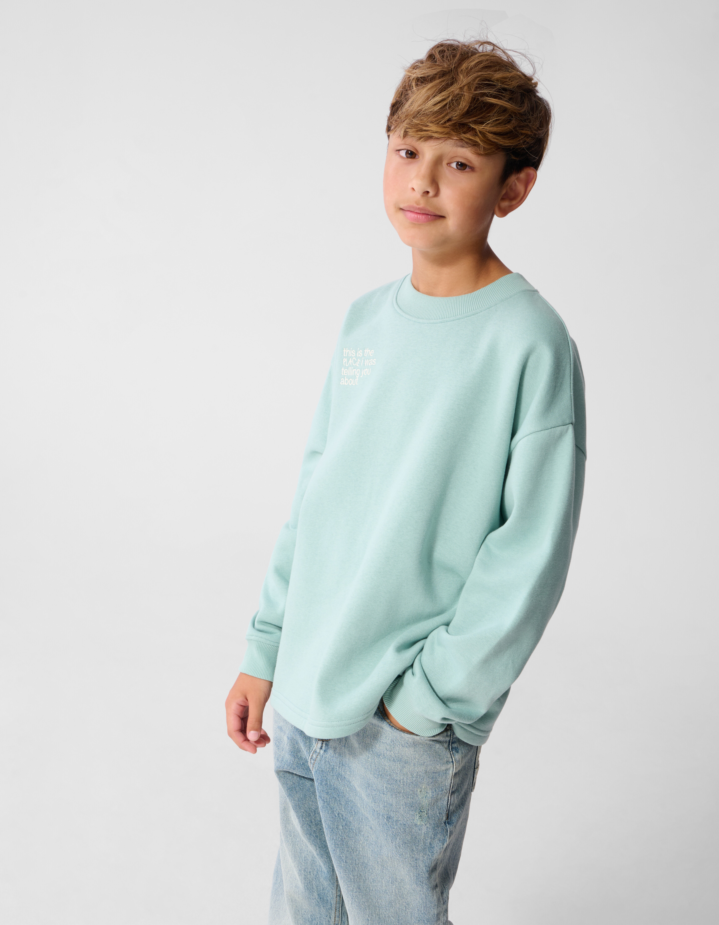 Logo Sweatshirt Hellgr&uuml;n SHOEBY BOYS
