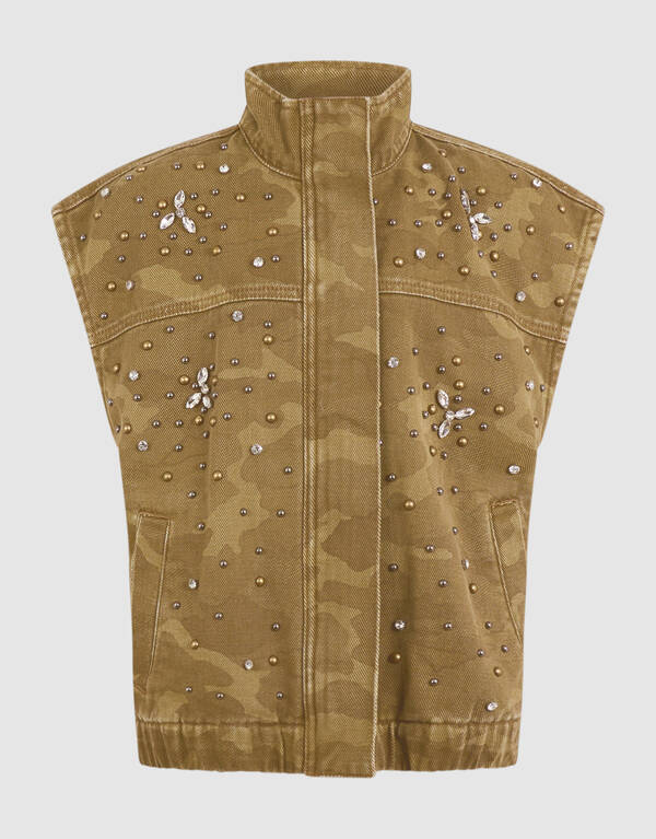 Gr&uuml;ne Tarnweste mit Nieten SHOEBY GIRLS