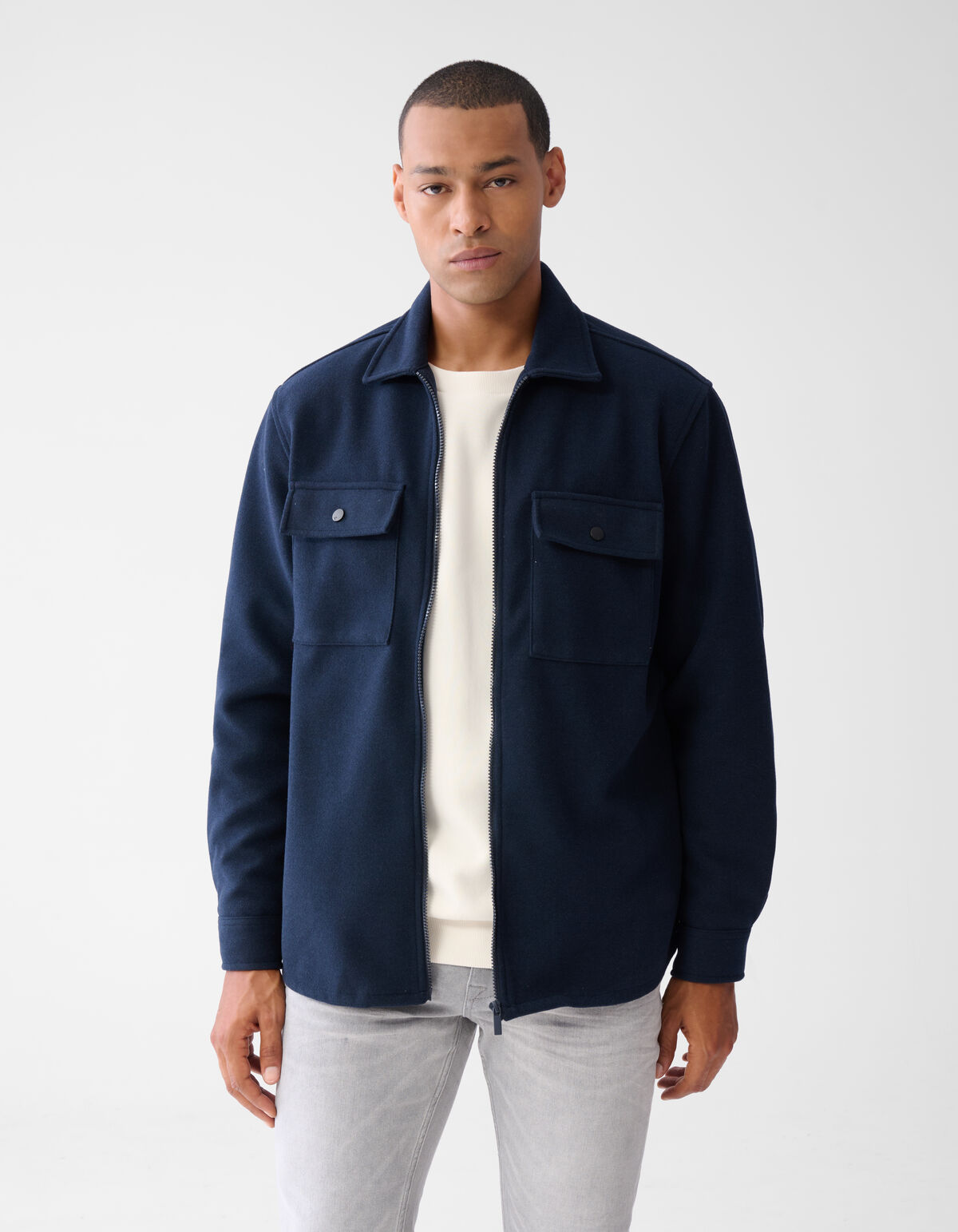 Zip-Overshirt Dunkelblau SHOEBY MEN