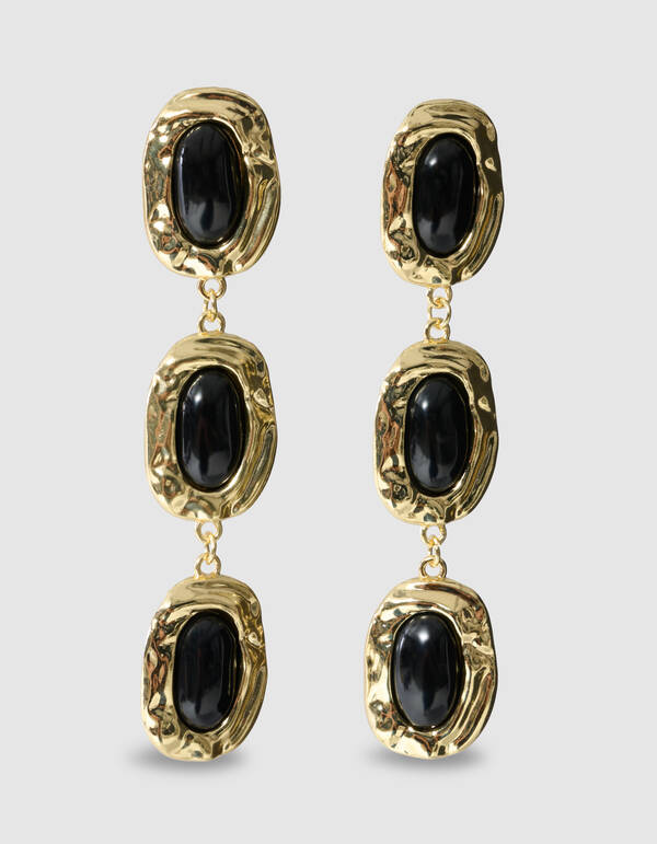 Triple Stone Oorbellen Goud SHOEBY ACCESSOIRES