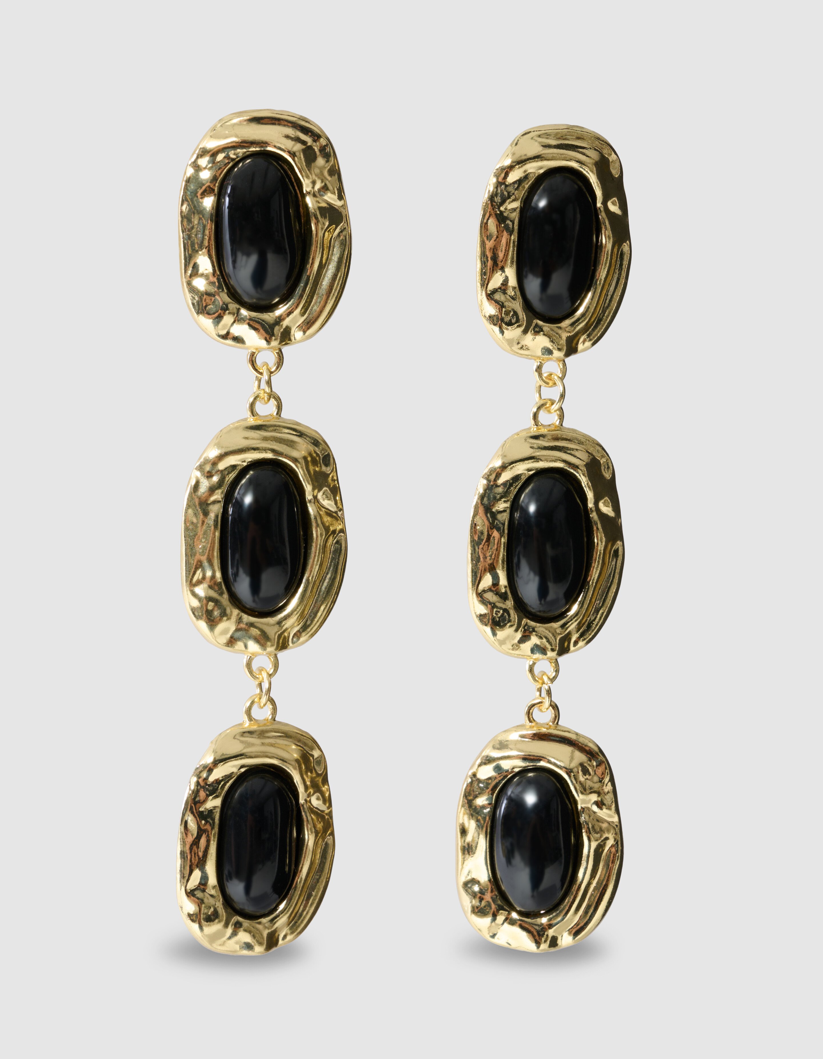 Triple Stone Oorbellen Goud SHOEBY ACCESSOIRES
