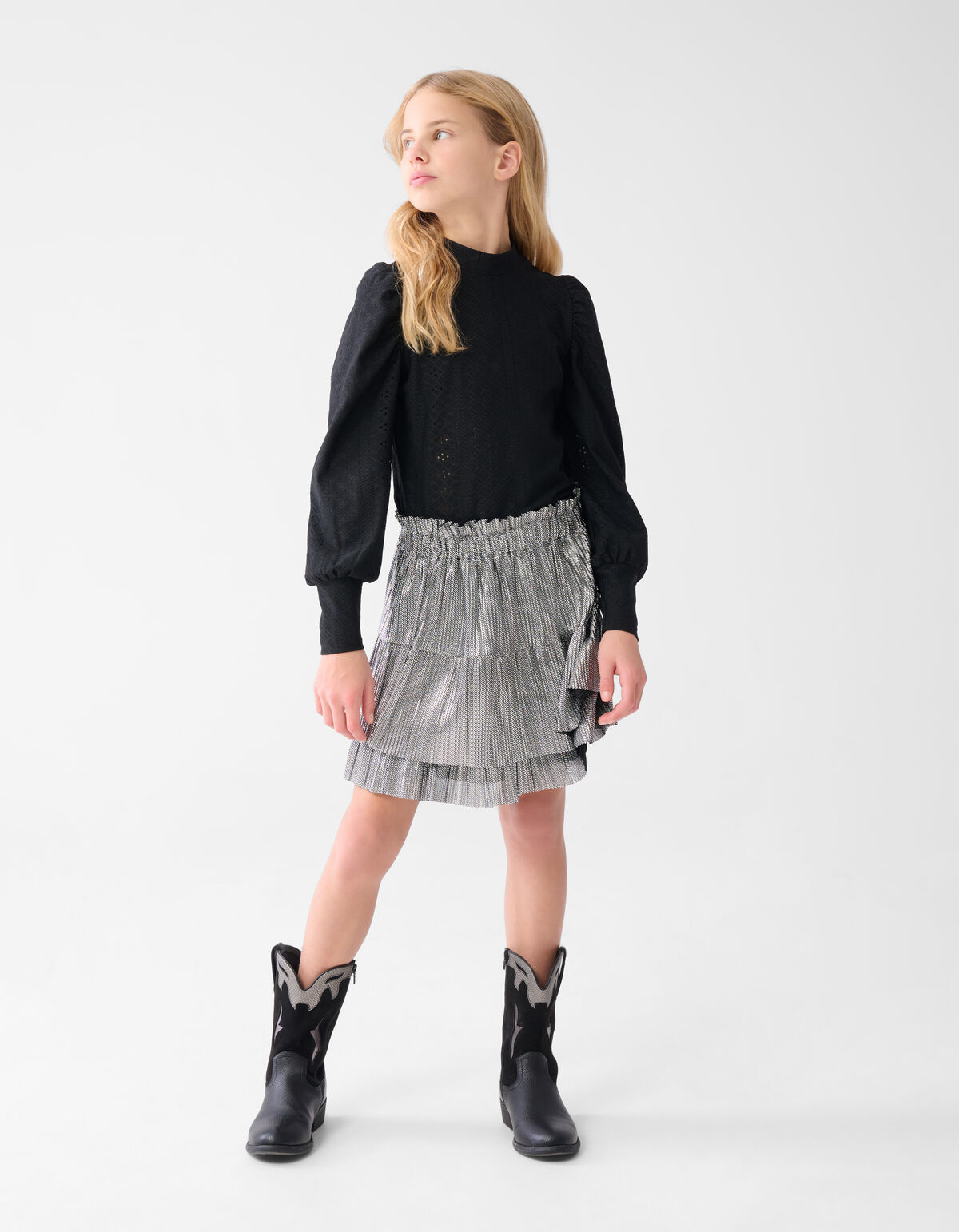 Besticktes Top Schwarz SHOEBY GIRLS