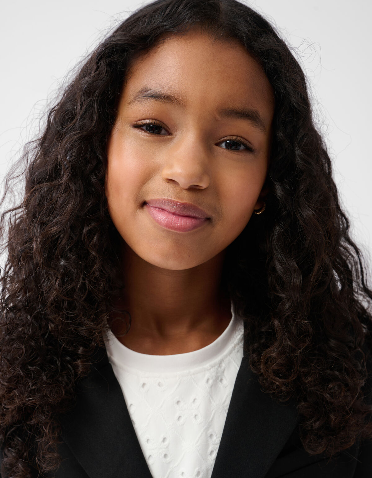 Cropped Bow Blazer Schwarz SHOEBY GIRLS