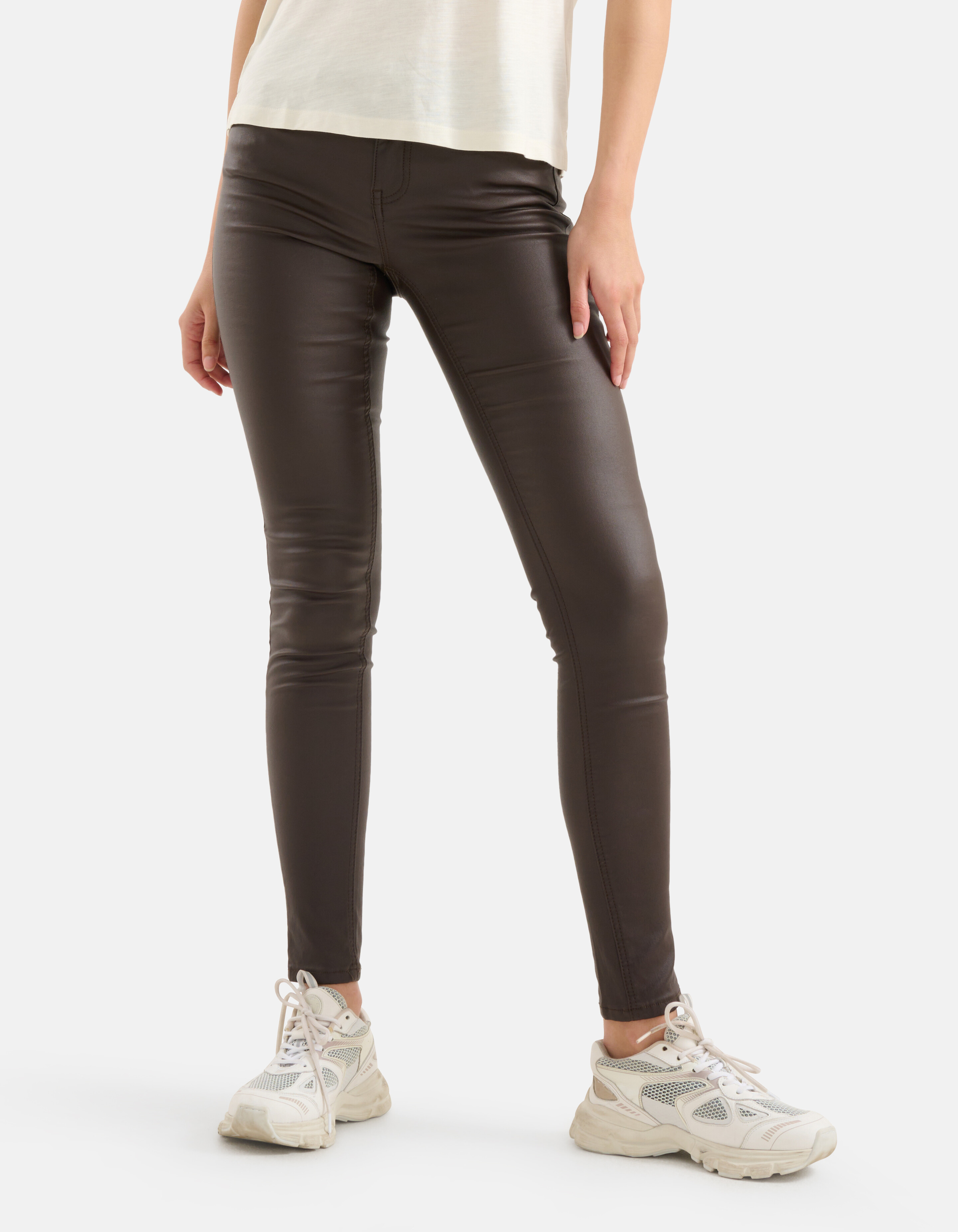 Beschichtete Hose Dunkelbraun Eksept