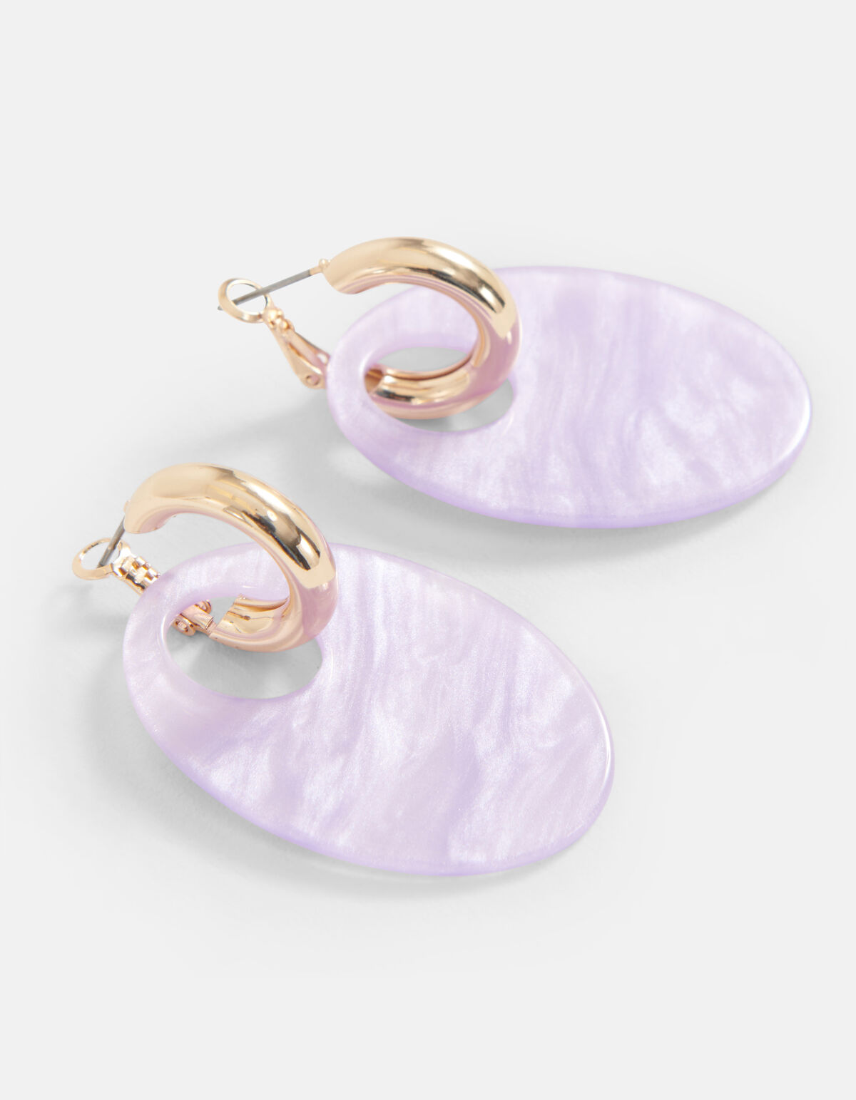 Ovale Ohrringe Hellviolett SHOEBY ACCESSOIRES