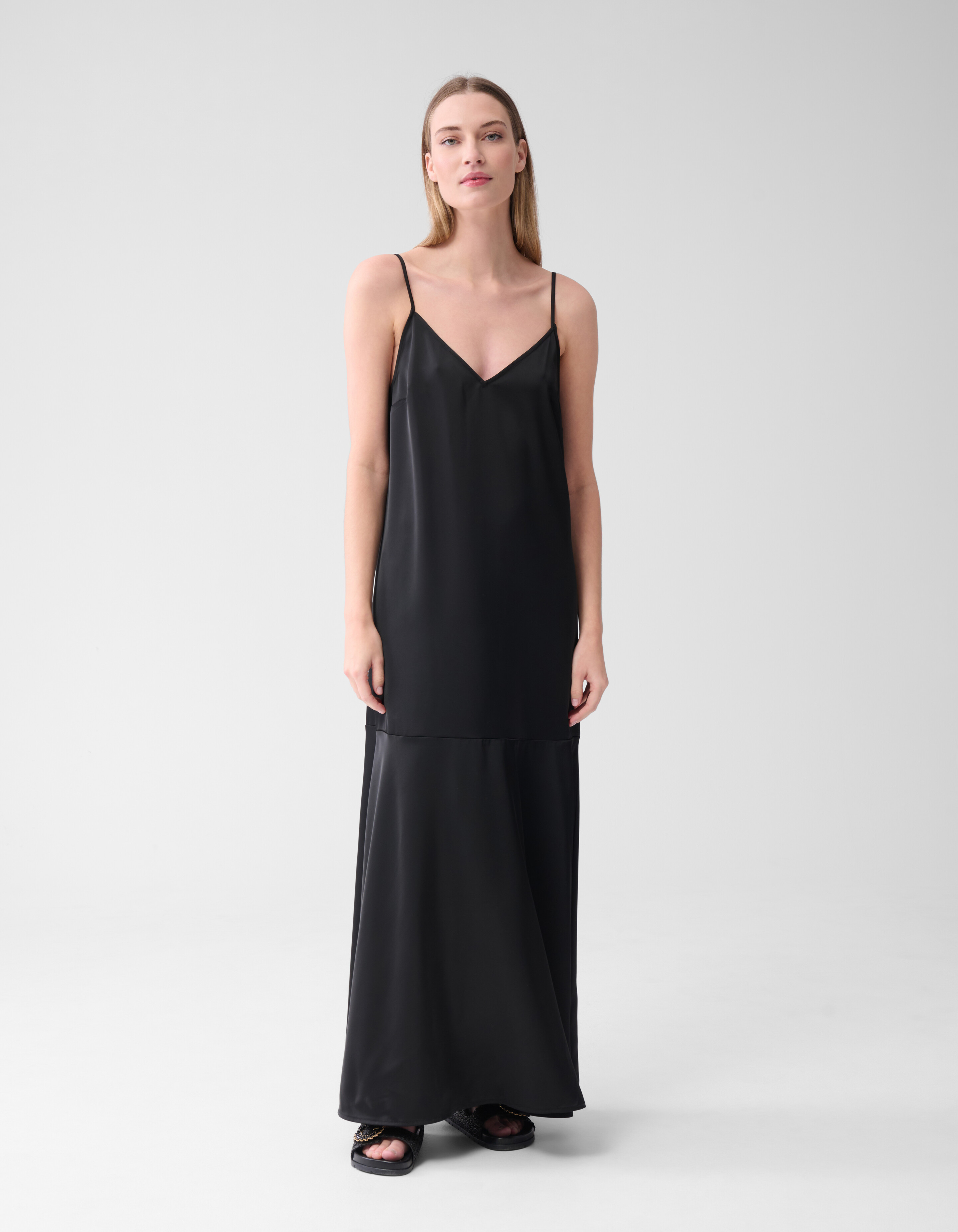 Satin Maxikleid Schwarz von Lonneke SHOEBY WOMEN