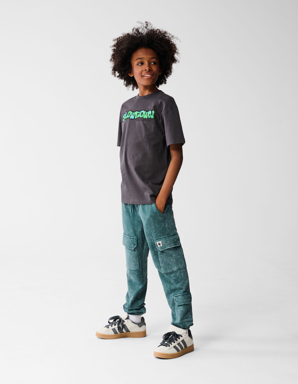 Gewaschene Cargohose Dunkelblau SHOEBY BOYS