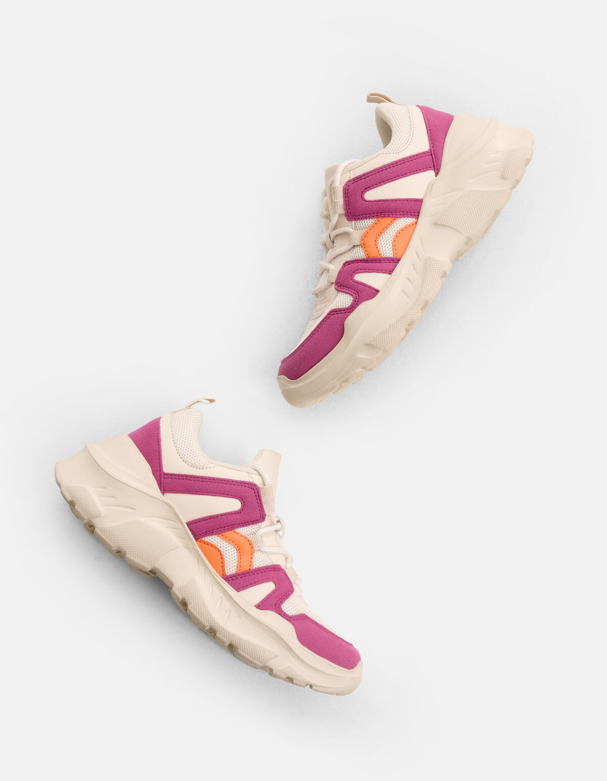 Colourblock Sneaker Off White SHOEBY SHOES