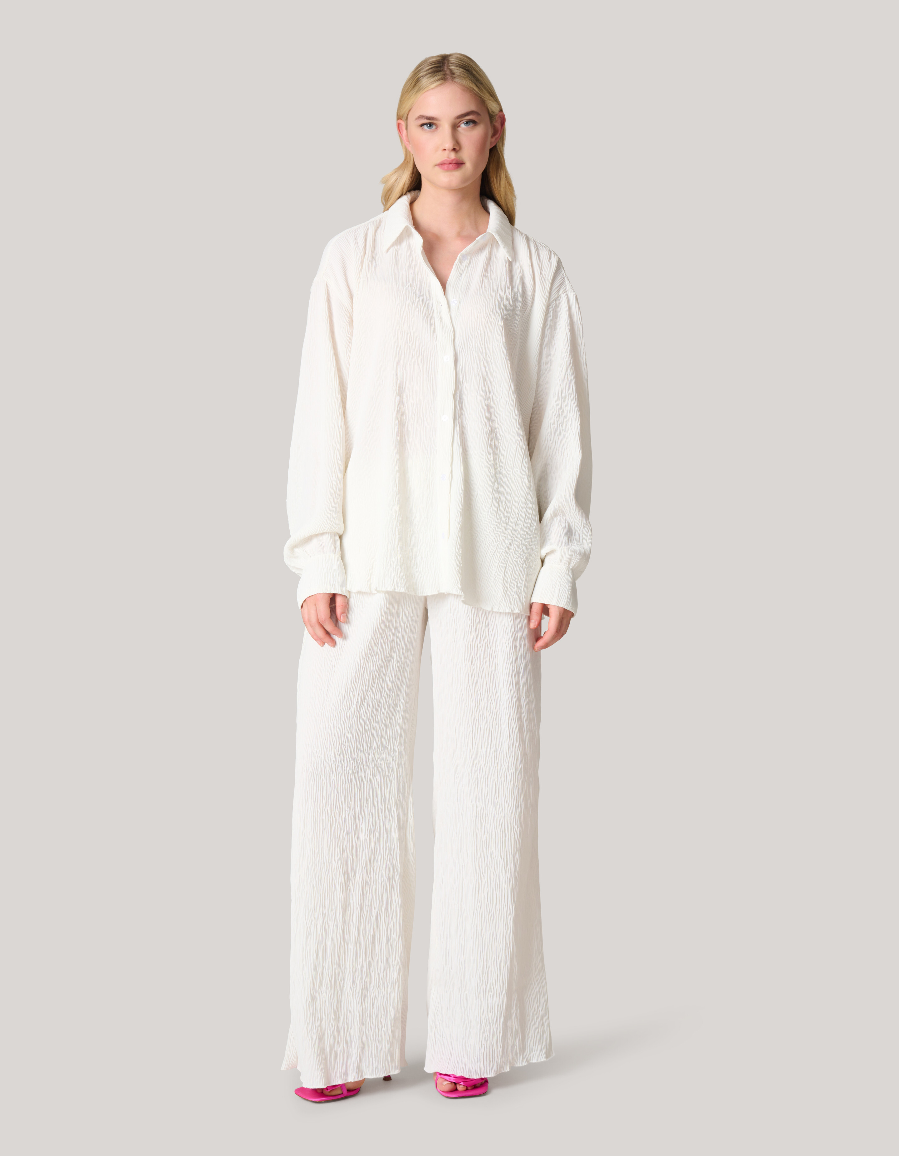 Plissee-Kräuselbluse Wit SHOEBY WOMEN