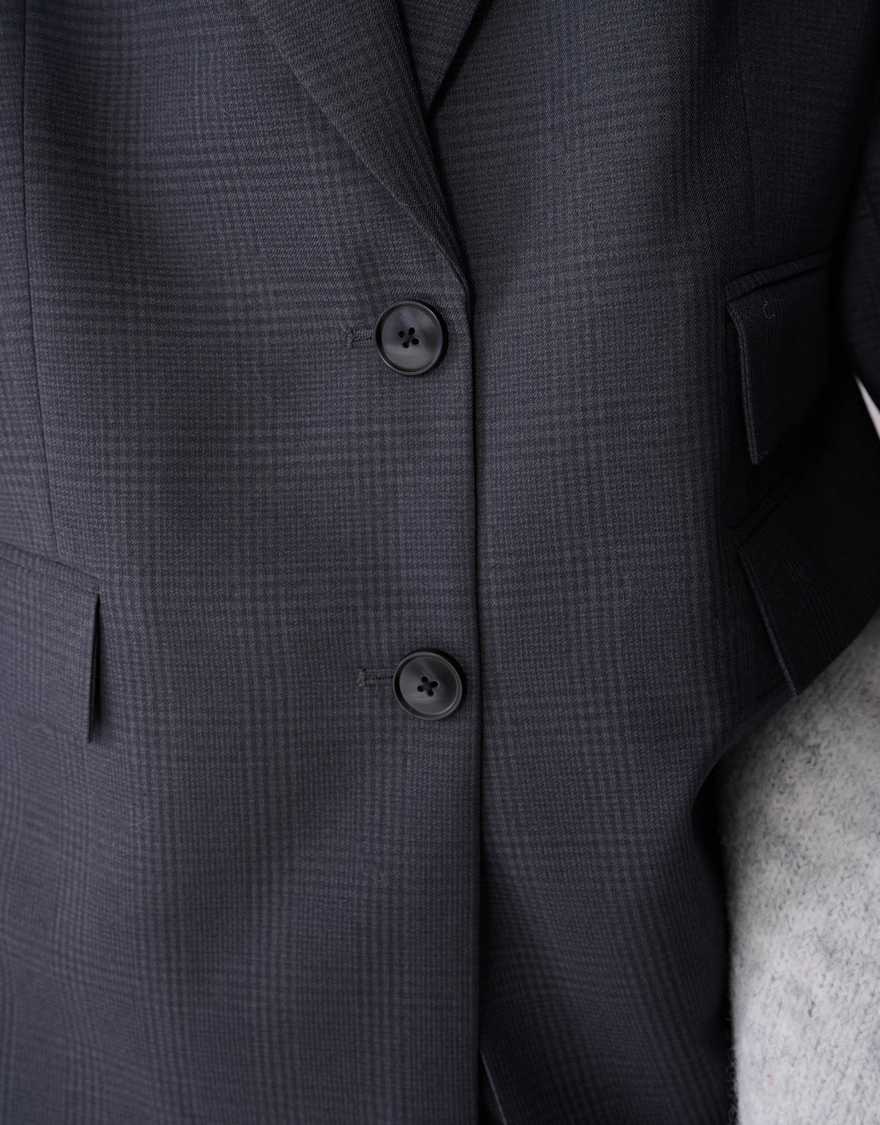 Oversized Karo-Blazer Dunkelgrau SHOEBY WOMEN