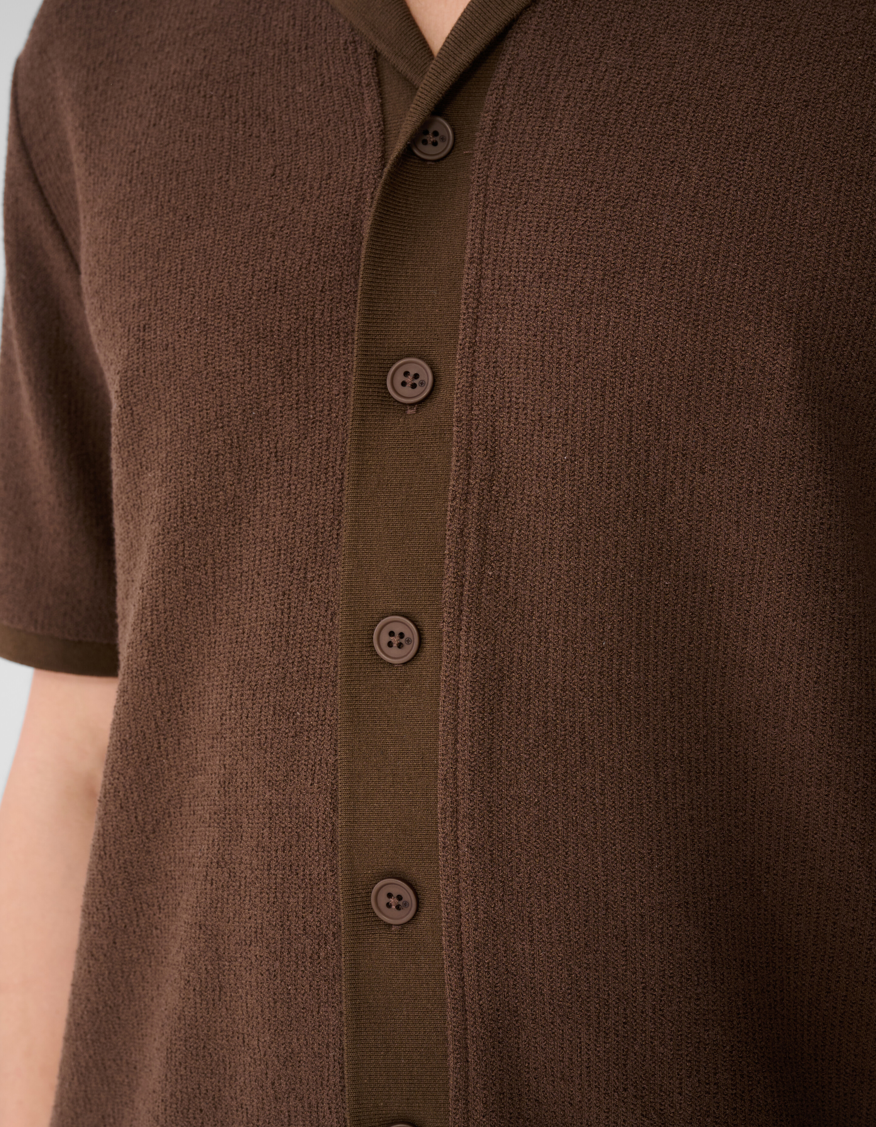 Gestricktes Overshirt Dunkelbraun SHOEBY MEN