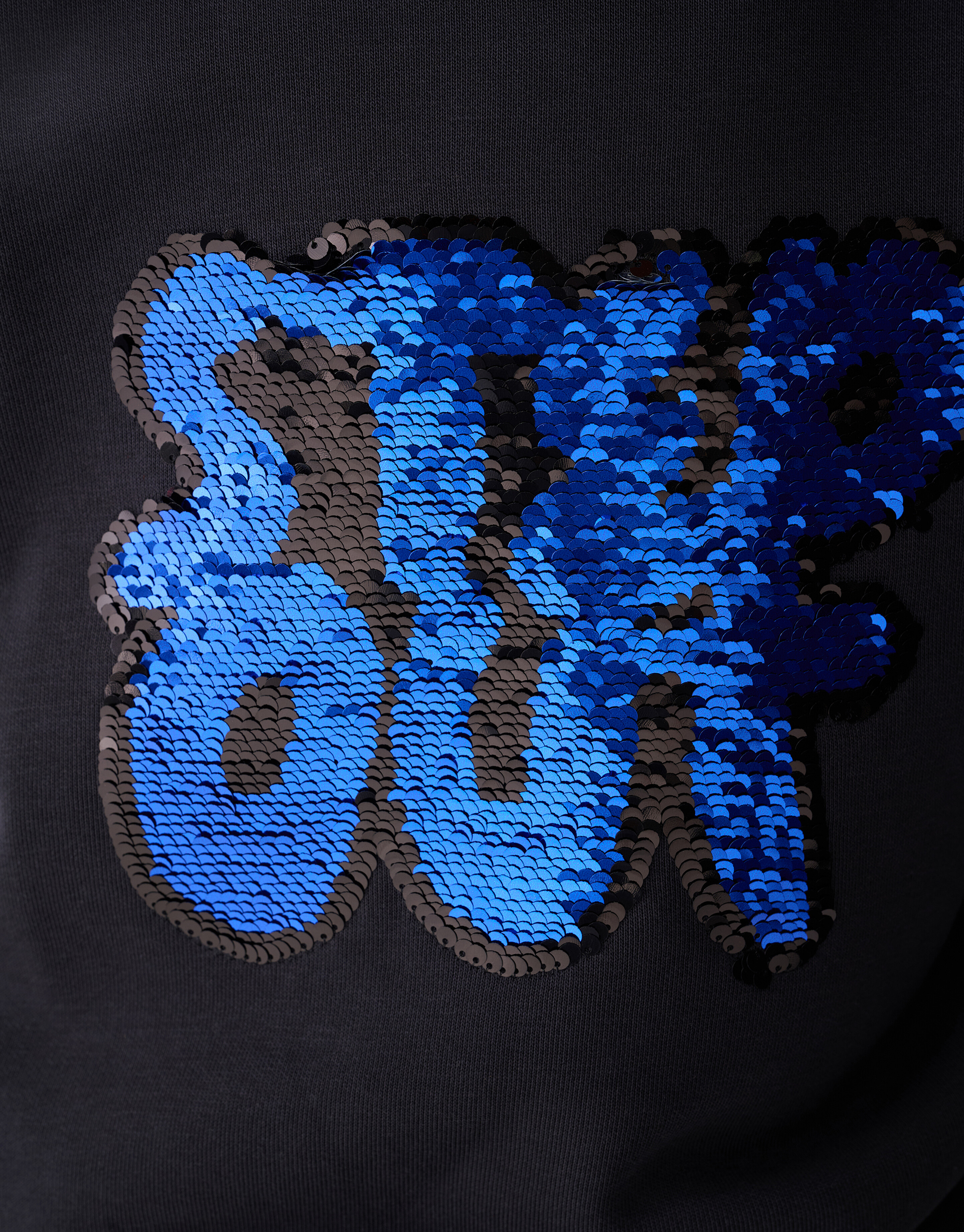 Zwei-Wege-Paillettenpullover Dunkelgrau SHOEBY BOYS