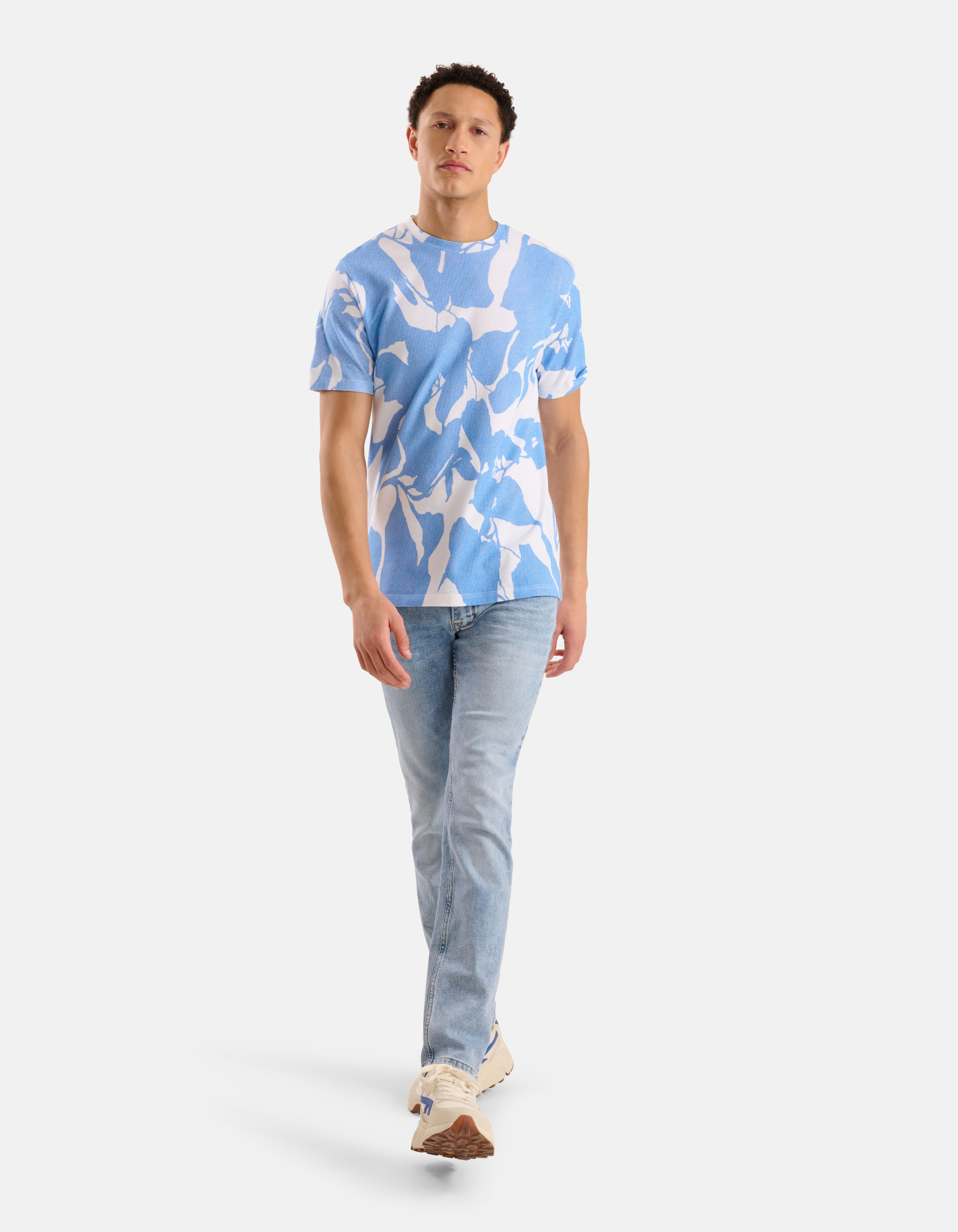 Wasserdruck-T-Shirt Blau SHOEBY MEN