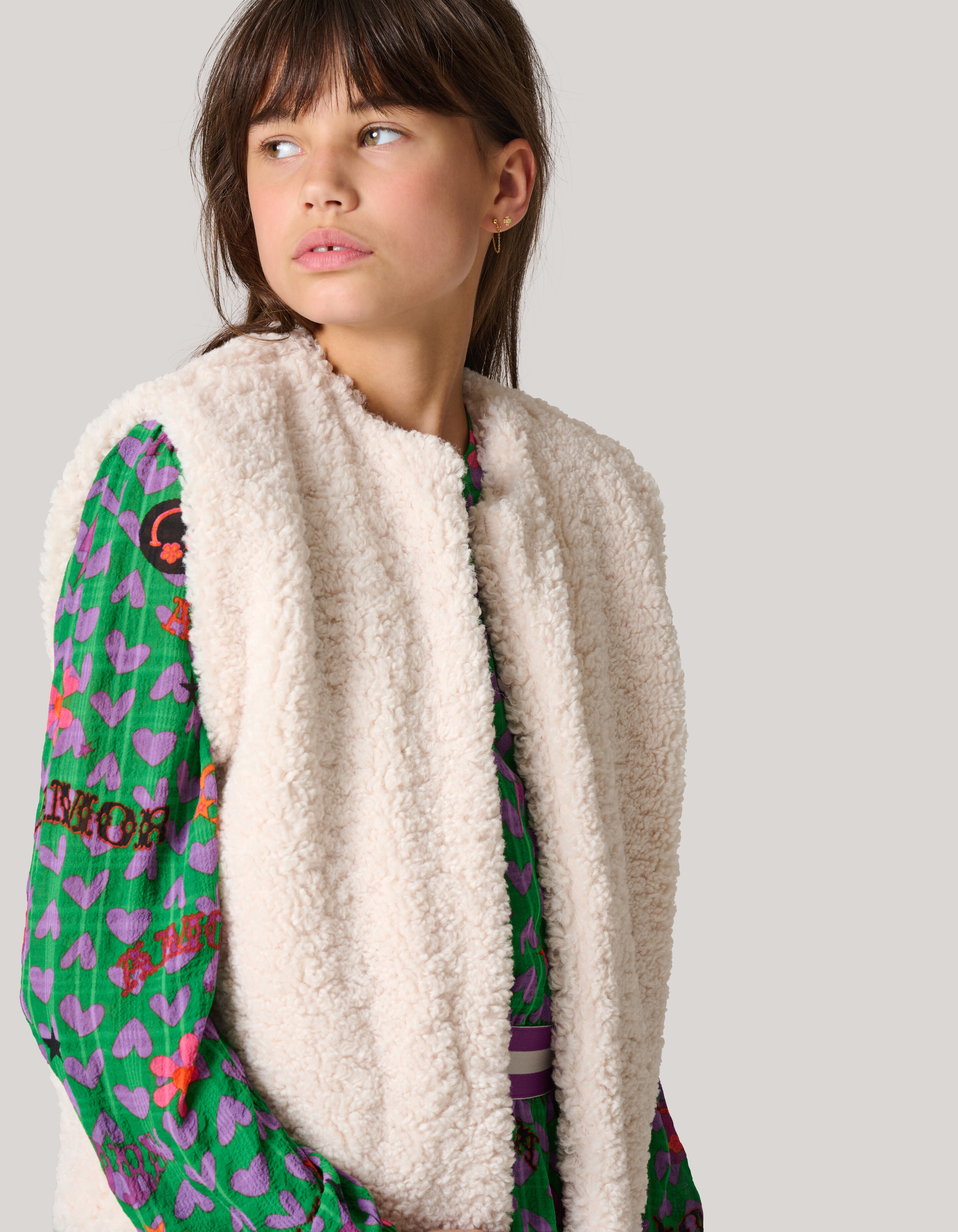 Teddy Gilet Off White SHOEBY GIRLS