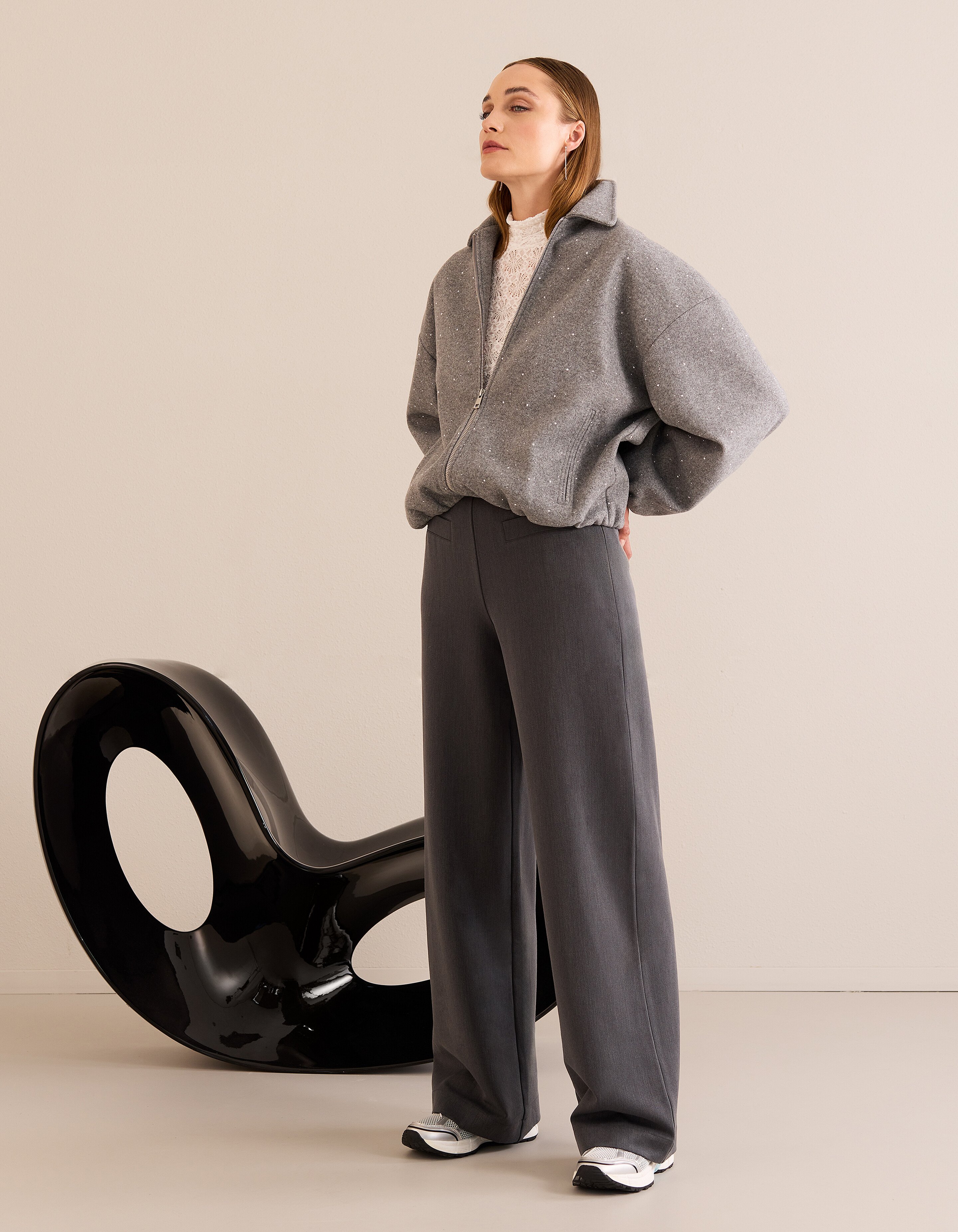 Weite Beinhose Dunkelgrau Von Mieke SHOEBY WOMEN