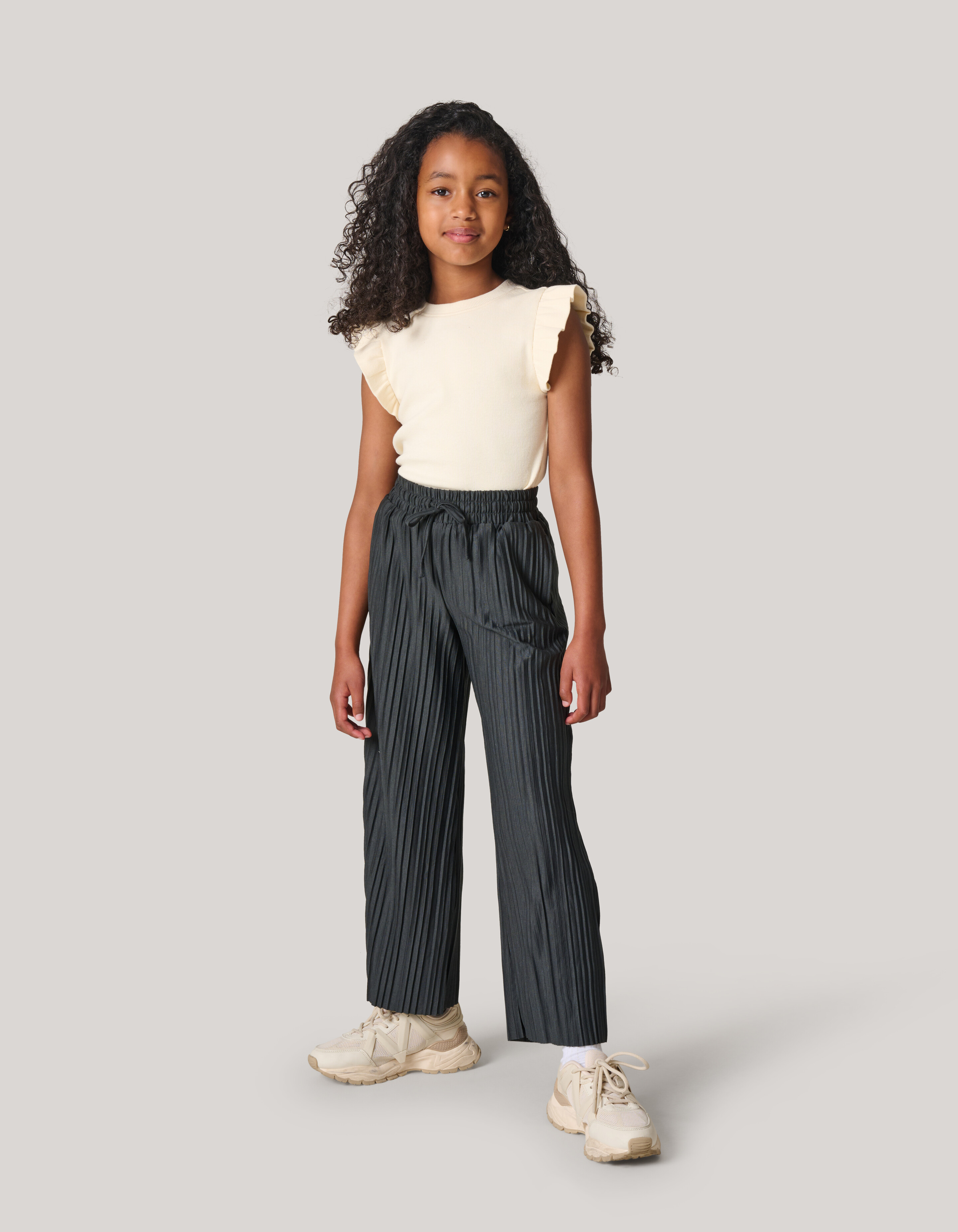 Pliss&eacute; Hose Dunkelgrau SHOEBY GIRLS