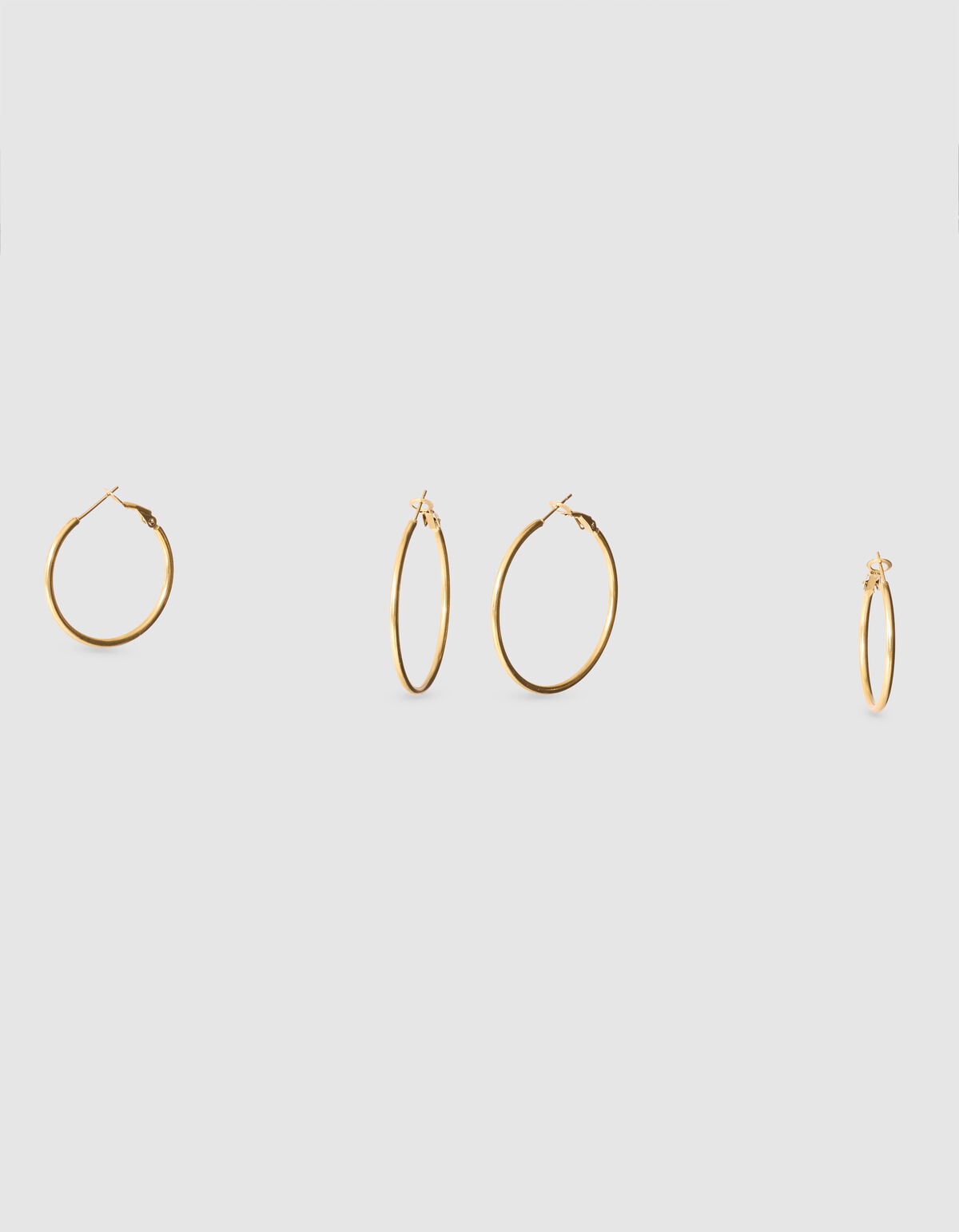 Basic Creolen Ohrring Set Gold SHOEBY ACCESSOIRES