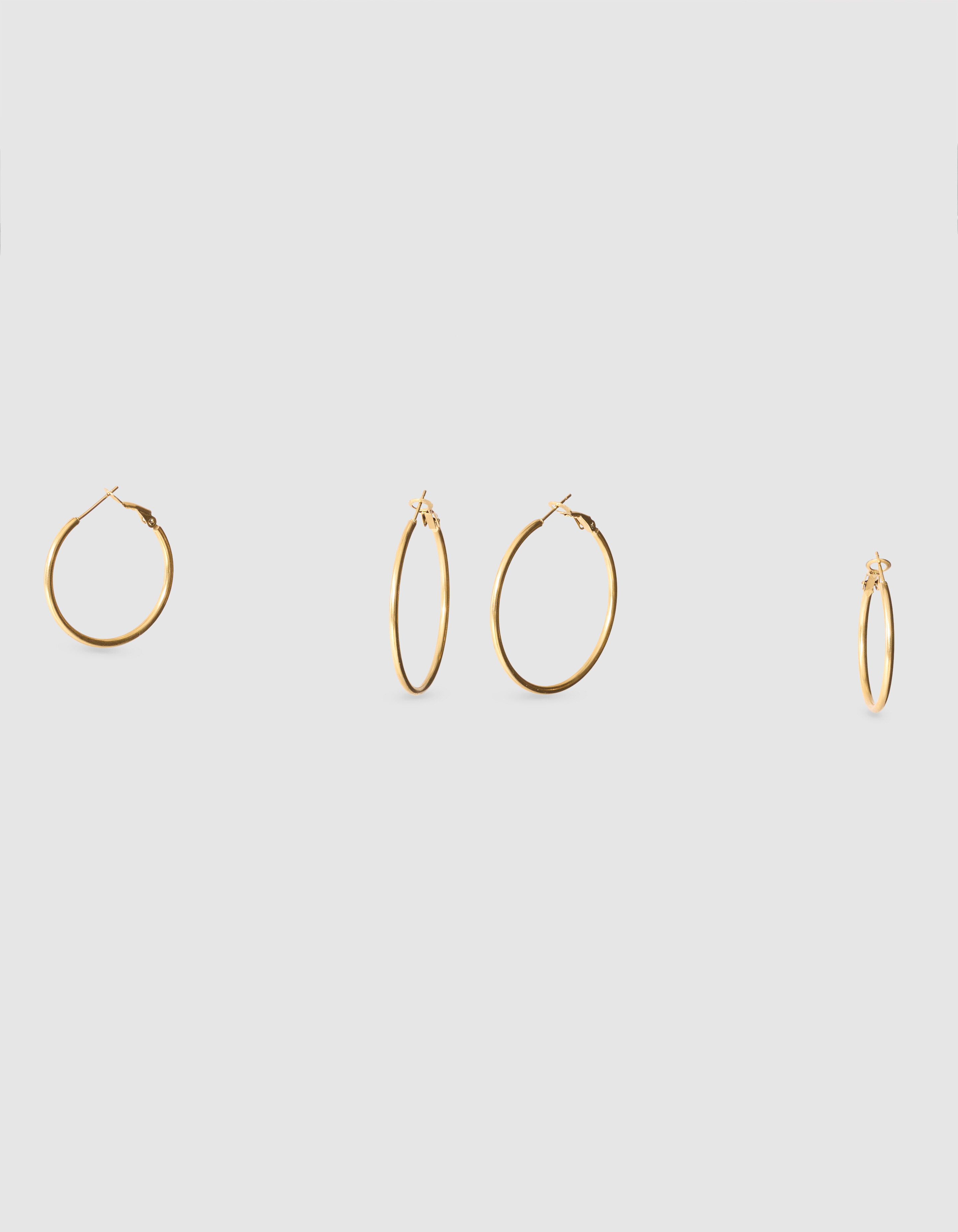 Basic Creolen Ohrring Set Gold SHOEBY ACCESSOIRES