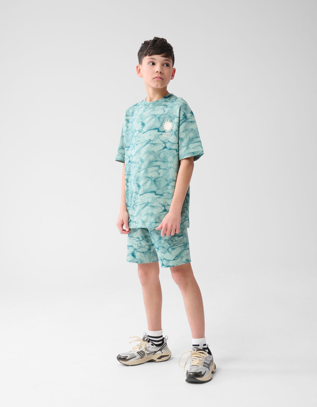 Gebleichtes T-shirt Dunkelgrün SHOEBY BOYS