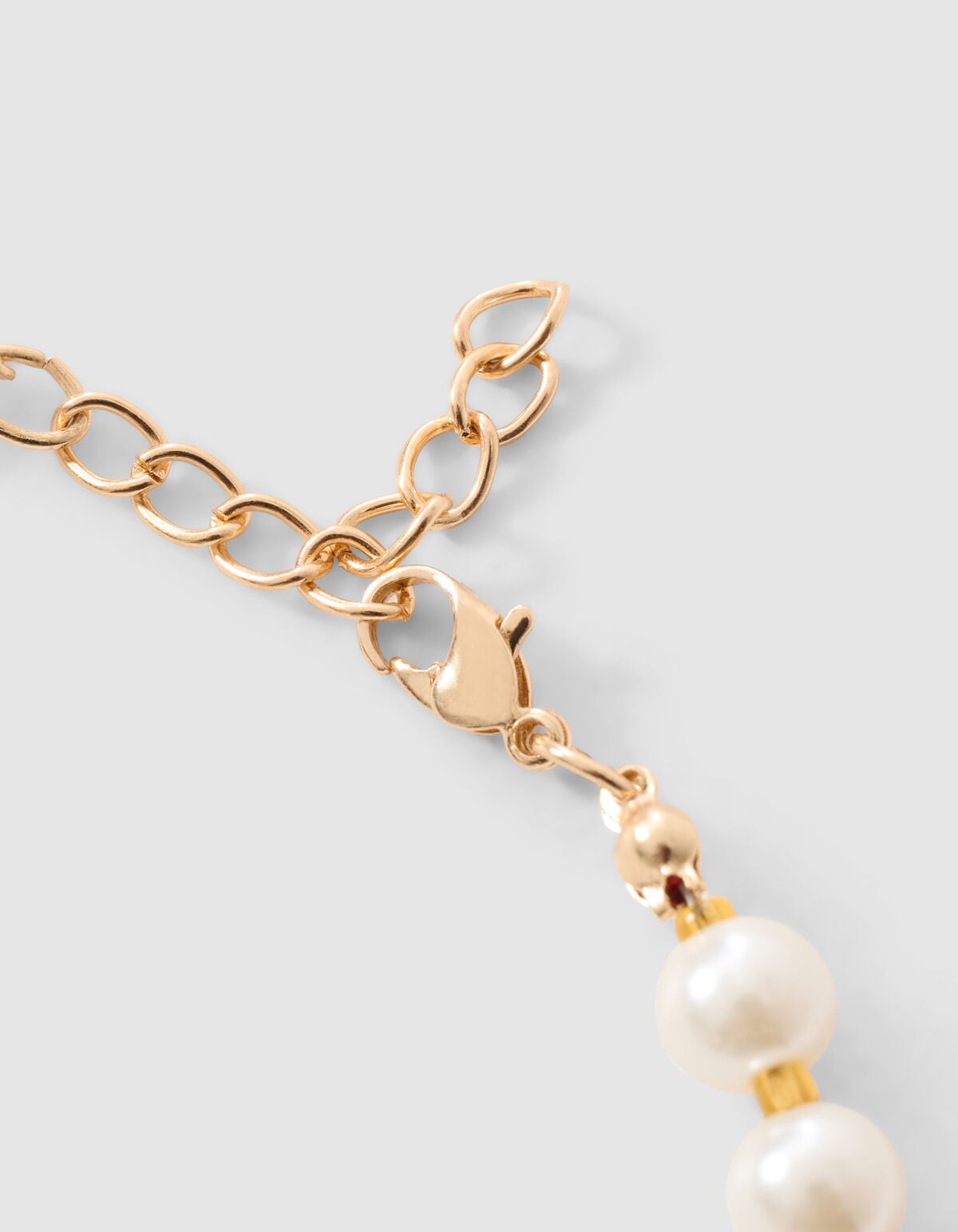 Perlenherz Kette Gold SHOEBY ACCESSOIRES