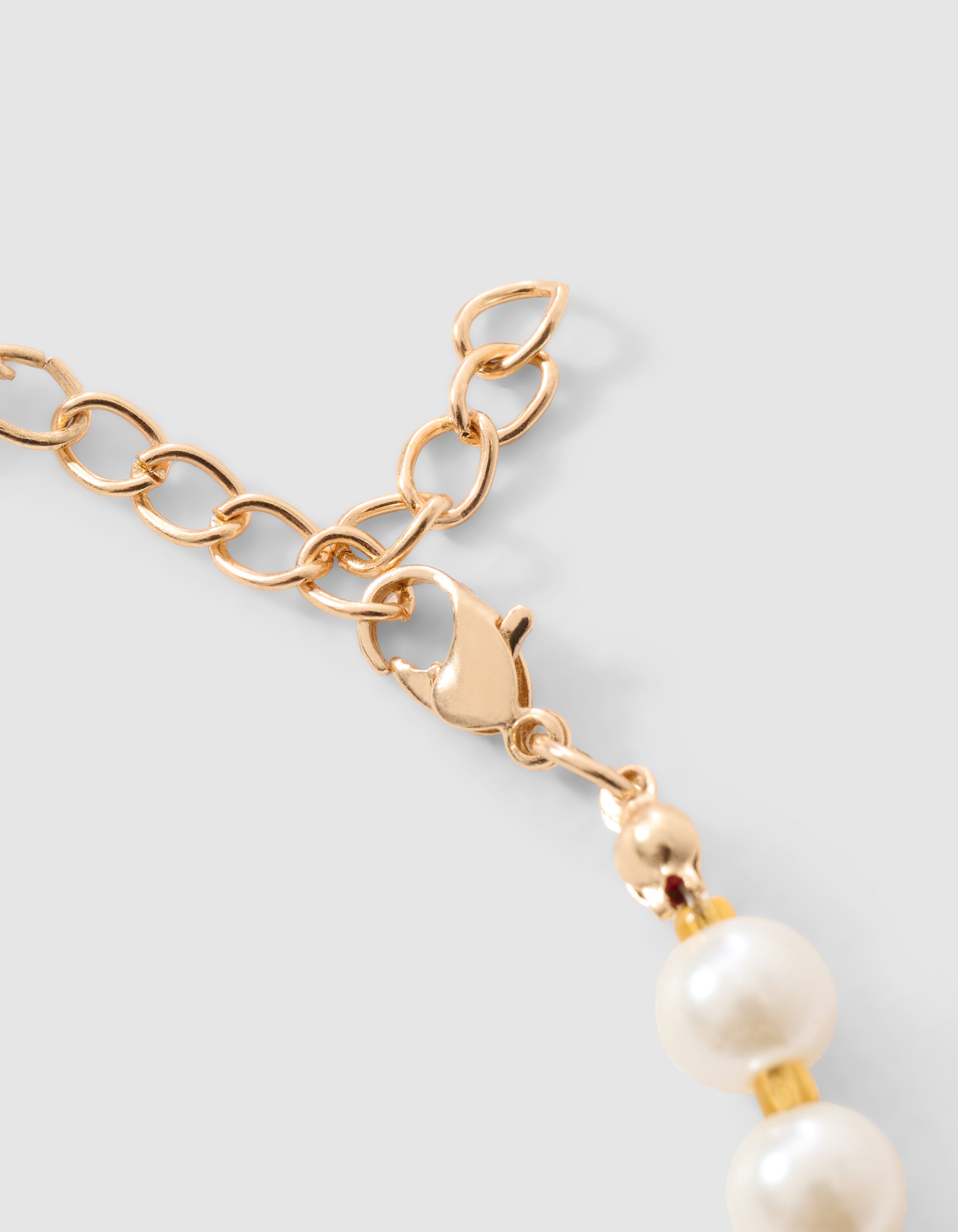 Perlenherz Kette Gold SHOEBY ACCESSOIRES